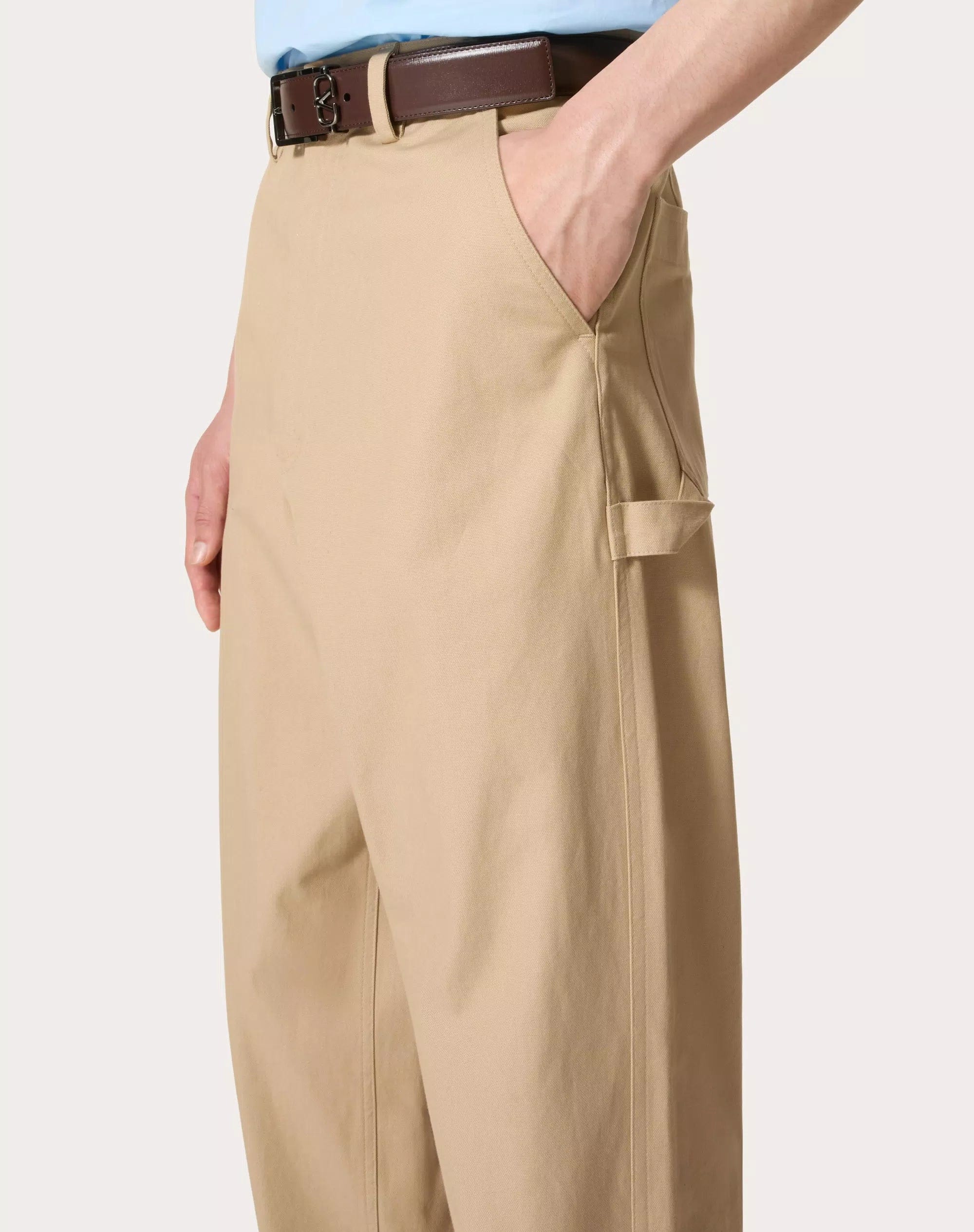 Valentino Garavani V-Detail Straight-Leg Trousers