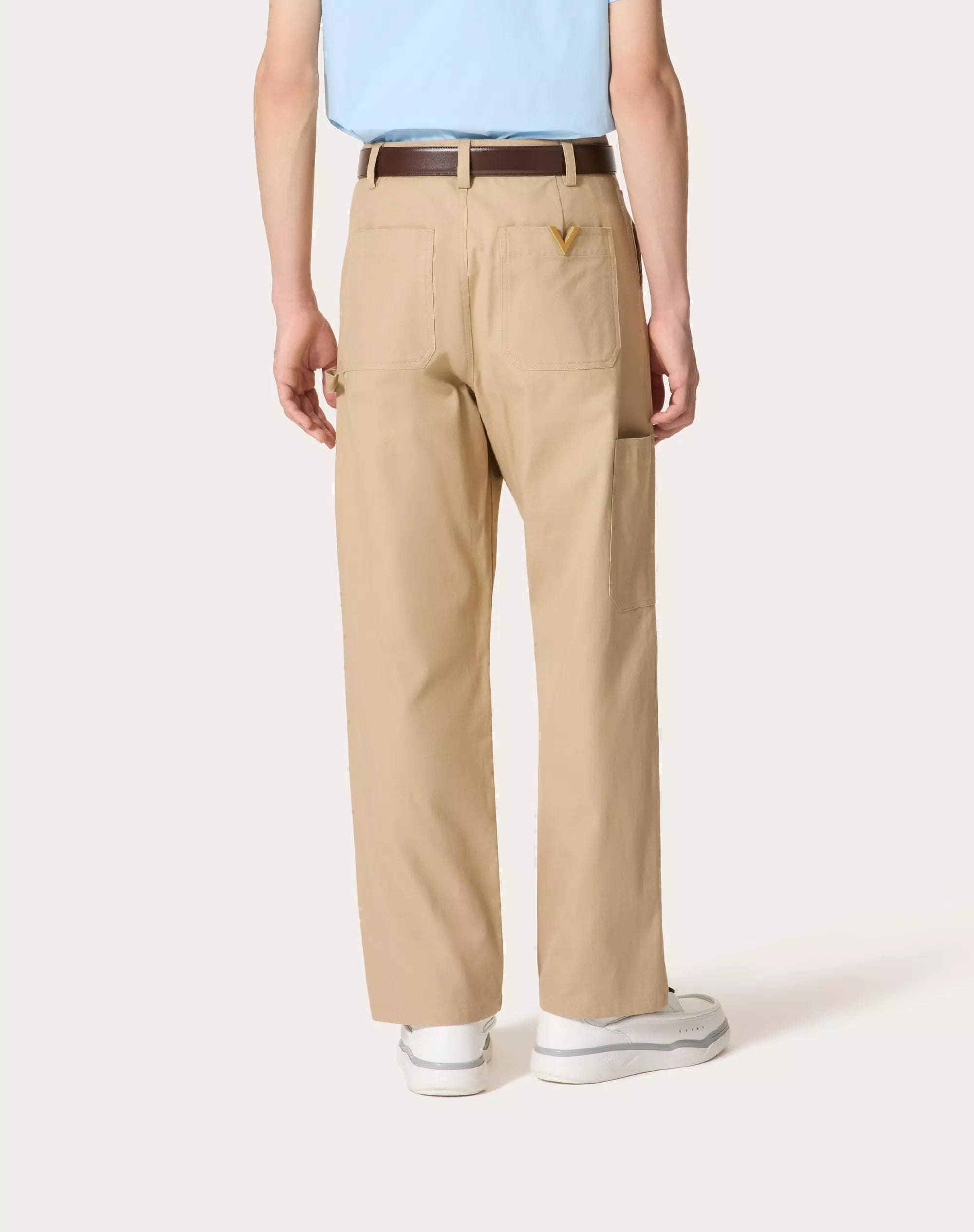 Valentino Garavani V-Detail Straight-Leg Trousers