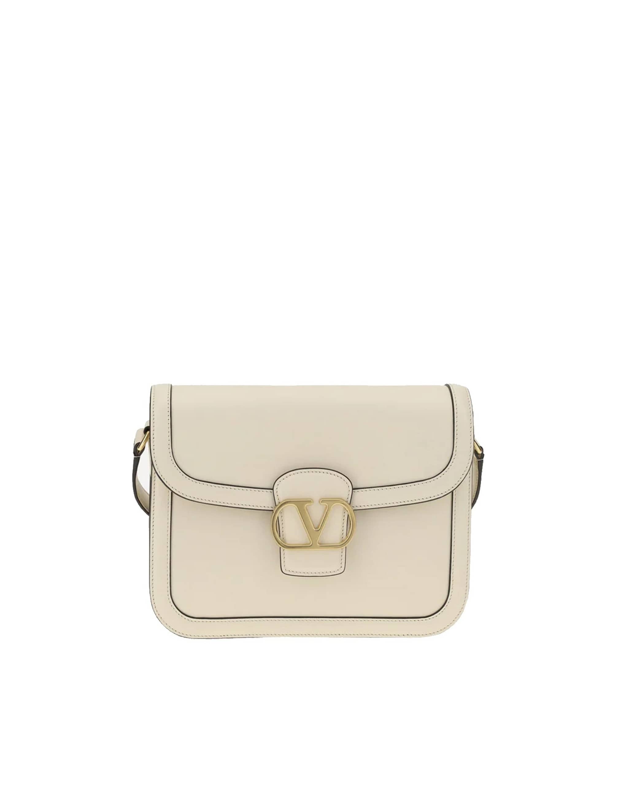 Valentino Garavani Valentino V Logo Leather Shoulder Bag