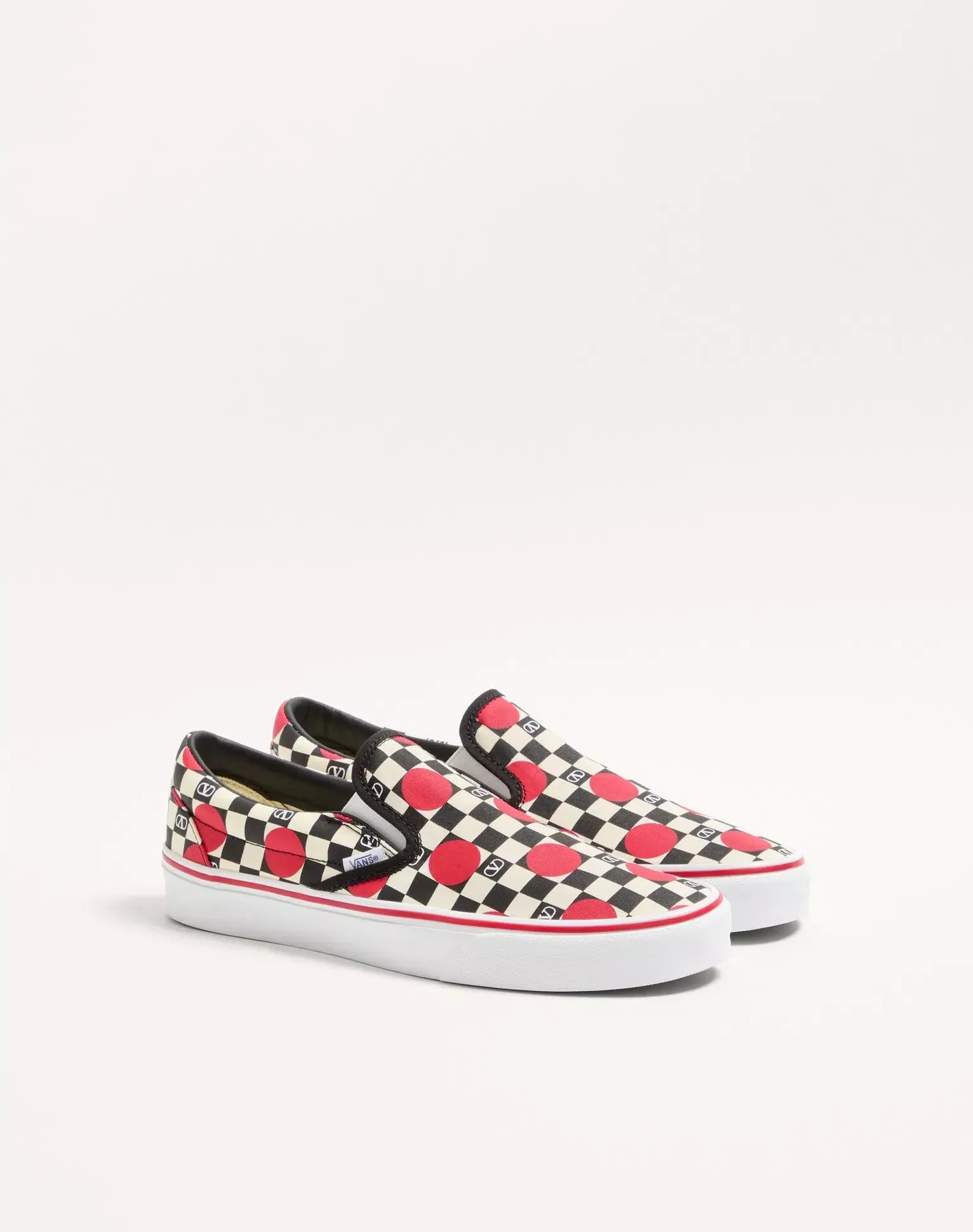 Valentino Garavani X Vans VLogo Checked Canvas Slip-On Sneakers