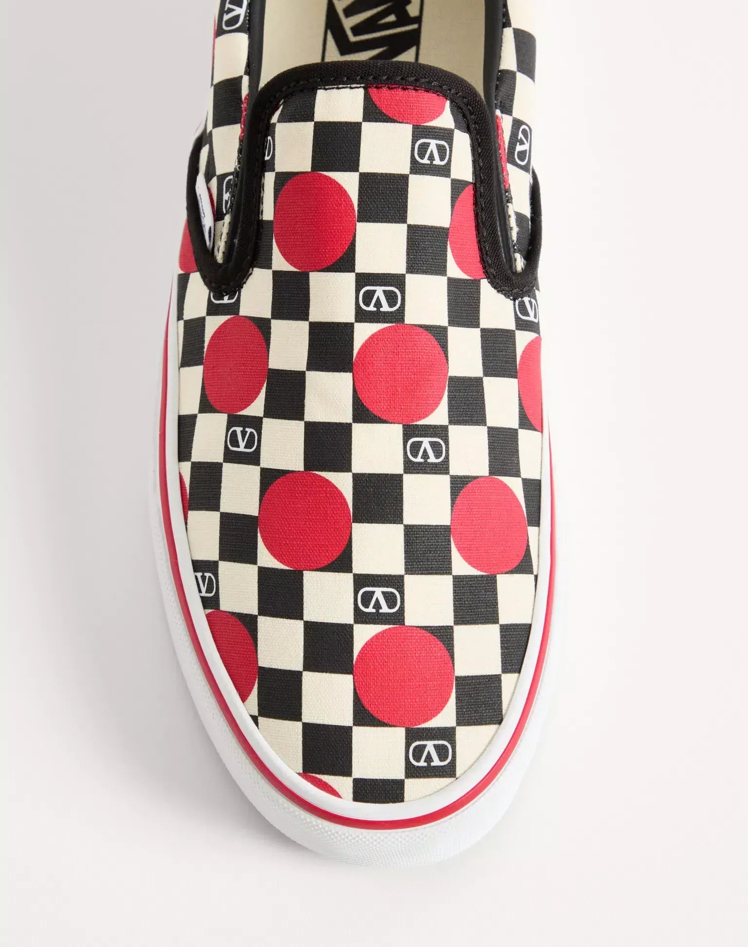 Valentino Garavani X Vans VLogo Checked Canvas Slip-On Sneakers