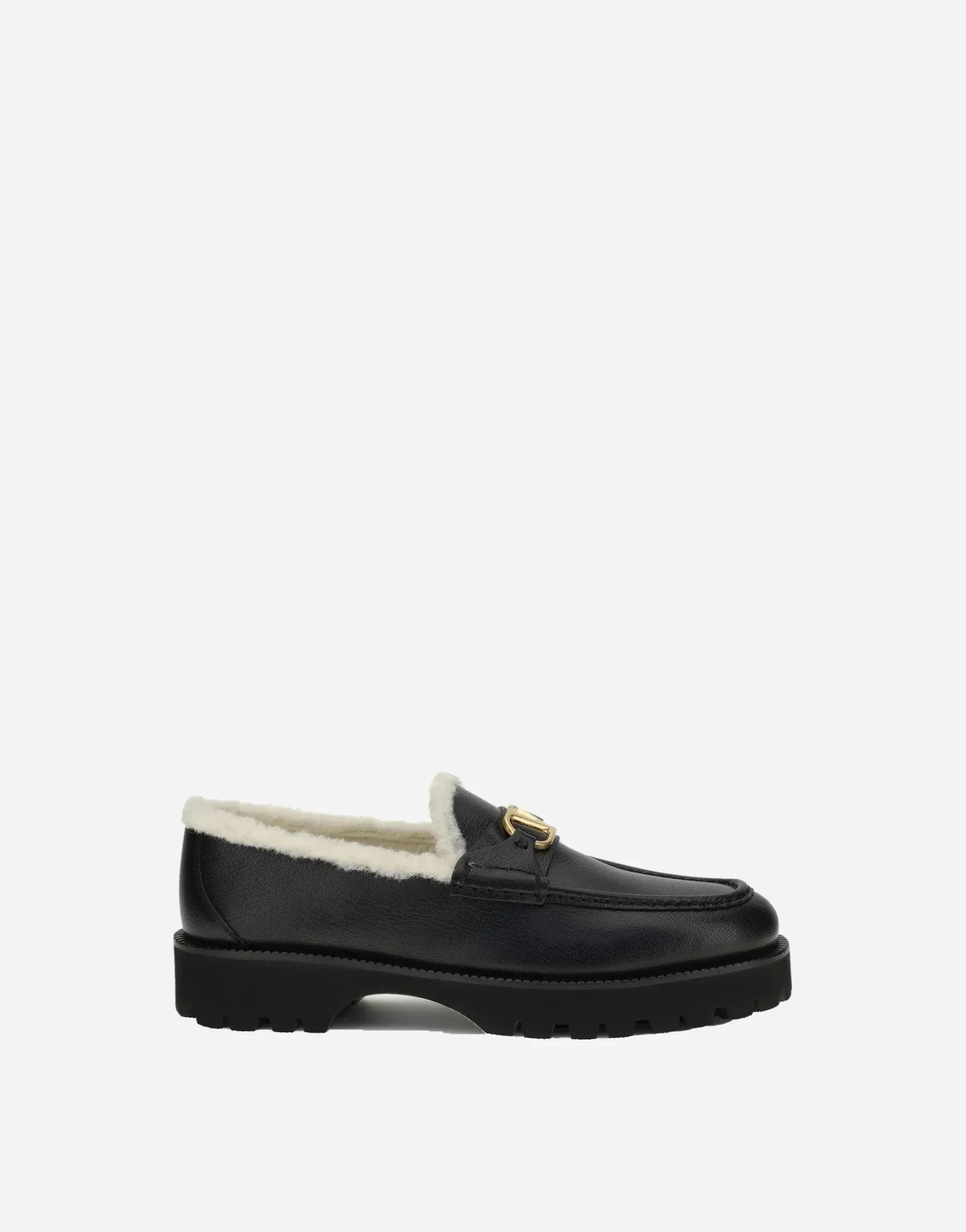 Valentino Garavani Vlogo Mocassins Slip-On com Pele