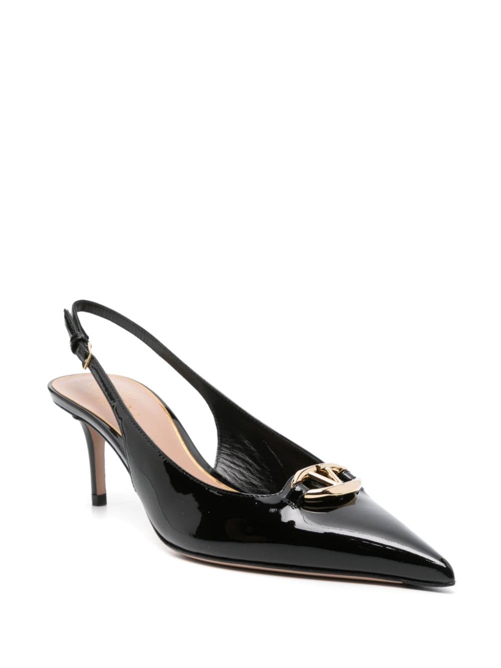 Valentino Garavani VLogo Leather Slingback Pumps