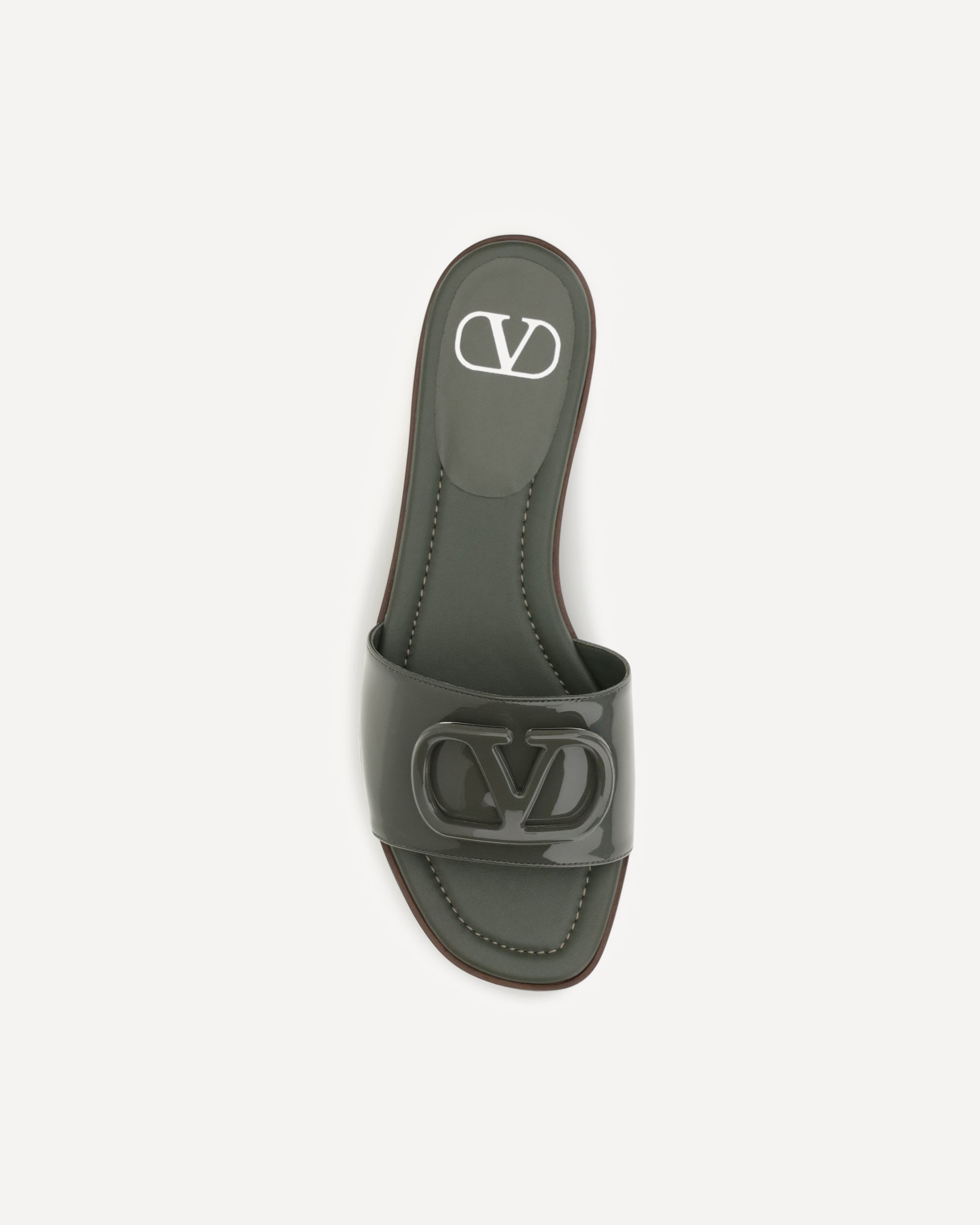 Sandali slide in pelle verniciata Vlogo Valentino Garavani