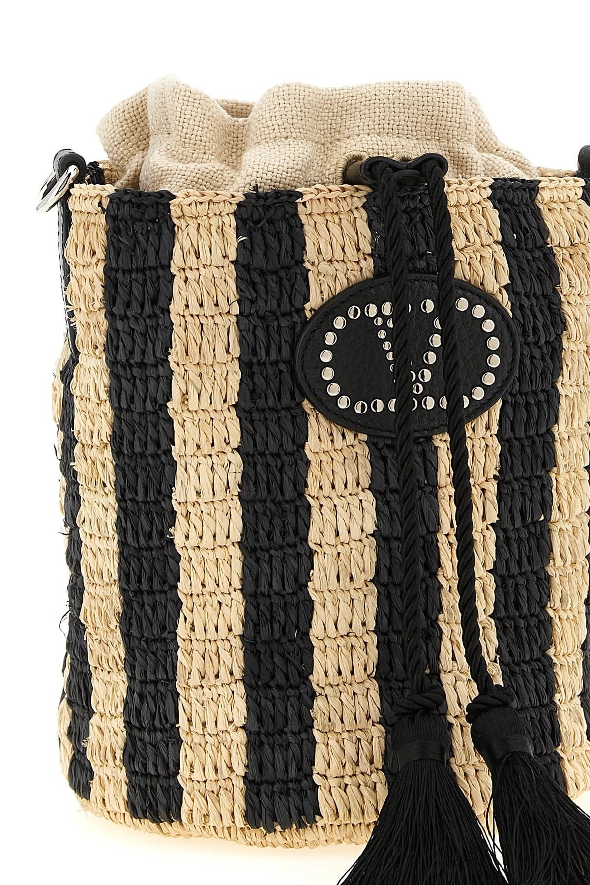 Valentino Garavani Valentino Garavani Vlogo Raffia Small Bucket Bag