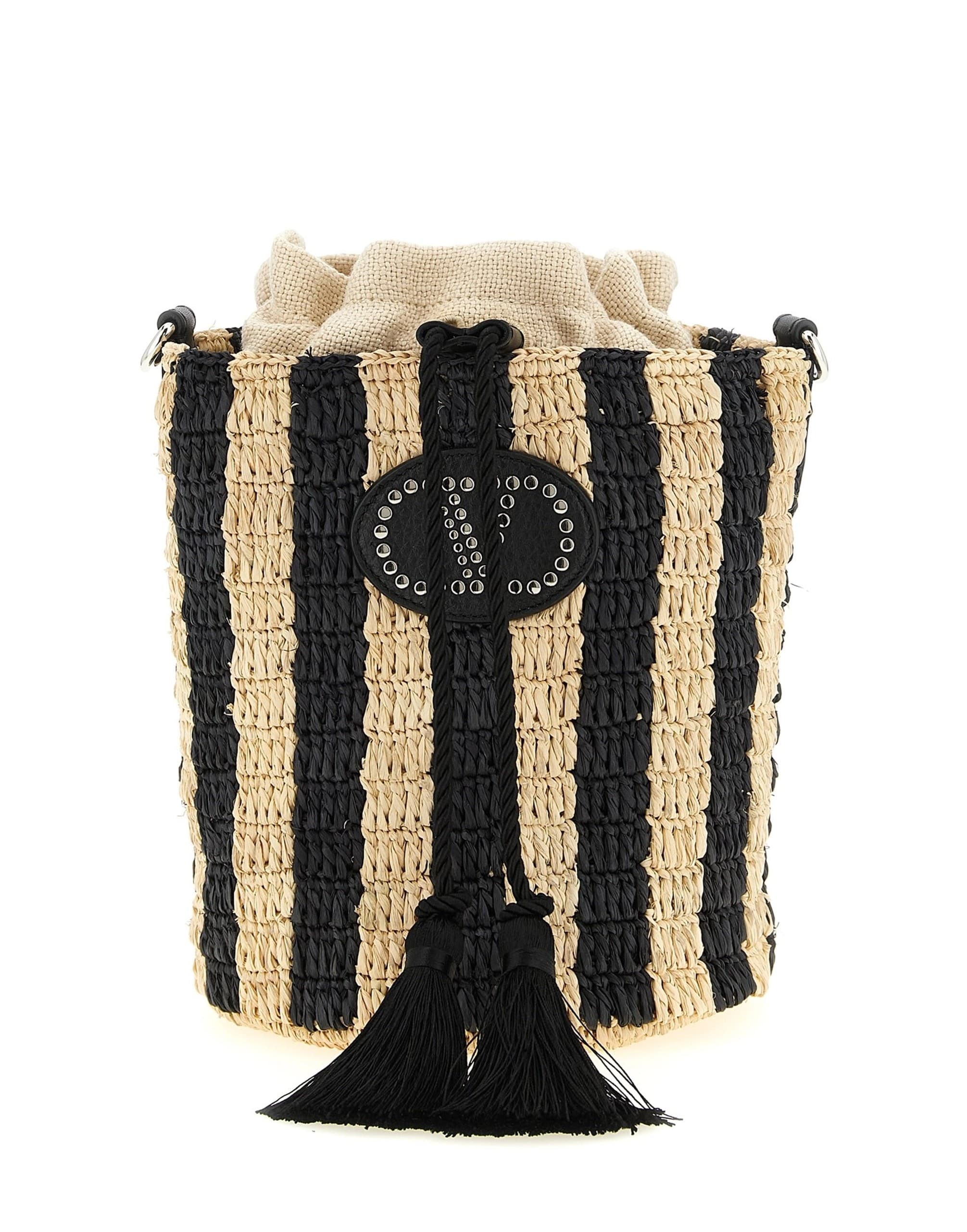 Valentino Garavani Valentino Garavani Vlogo Raffia Small Bucket Bag