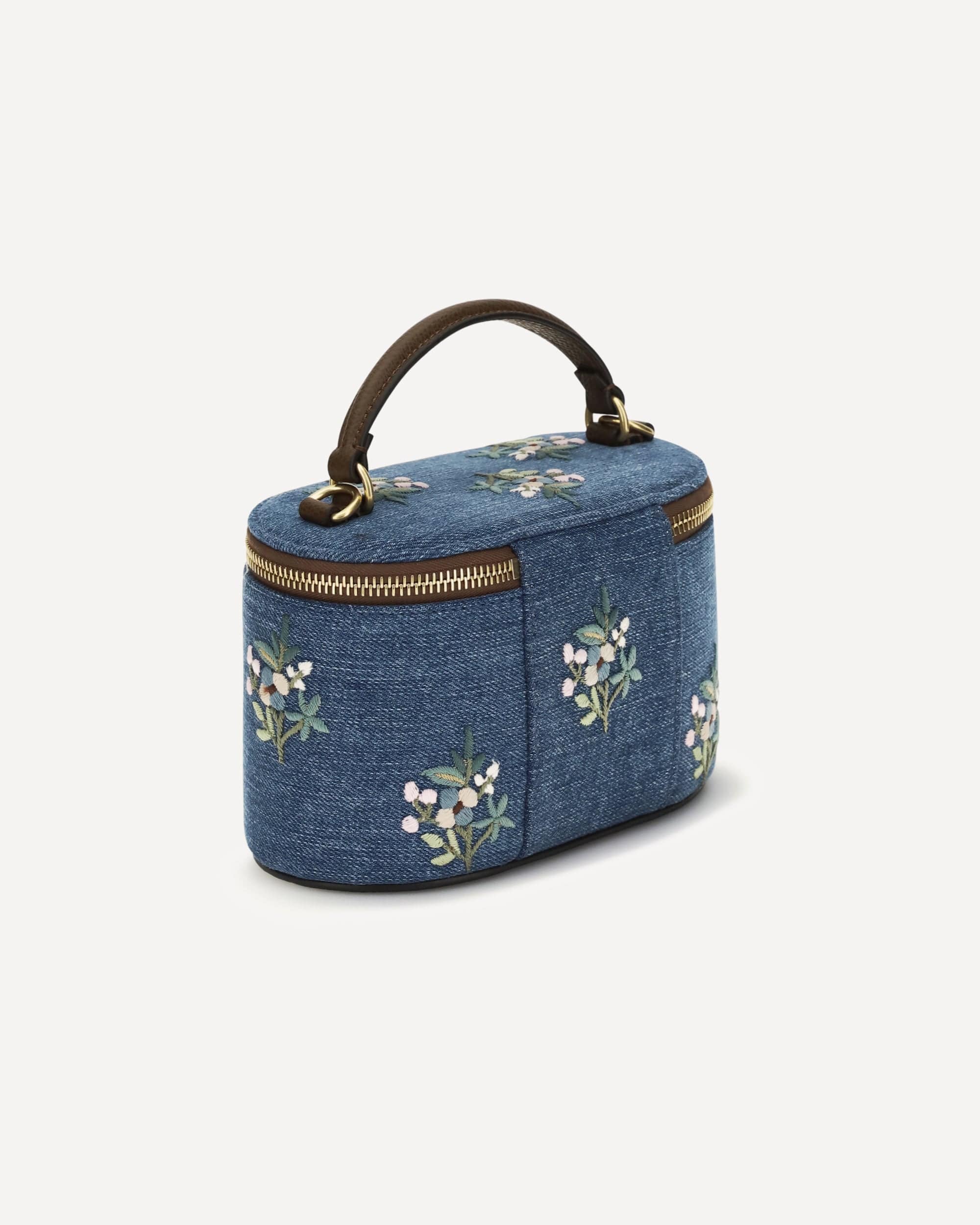 Valentino Garavani Vlogo Signature Denim Vanity Hand Bag