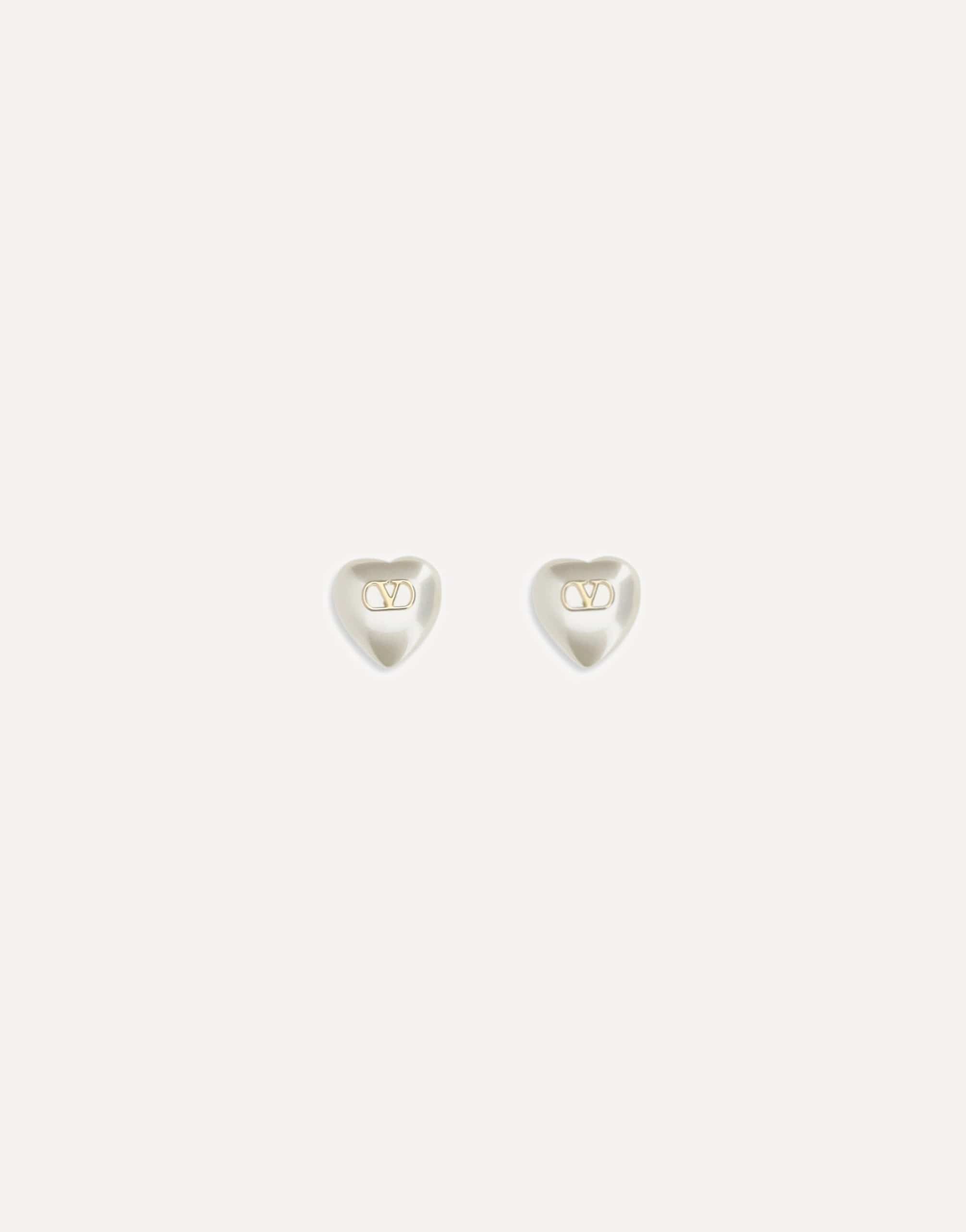 Valentino Garavani Vlogo Signature Earrings With Glass Pearls