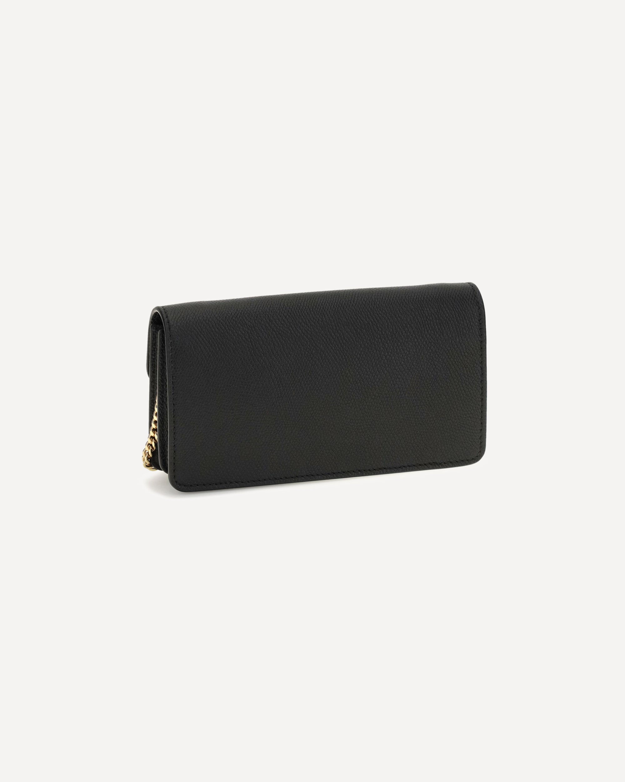 Valentino Garavani VLogo Signature Grainy Calfskin Chain Wallet