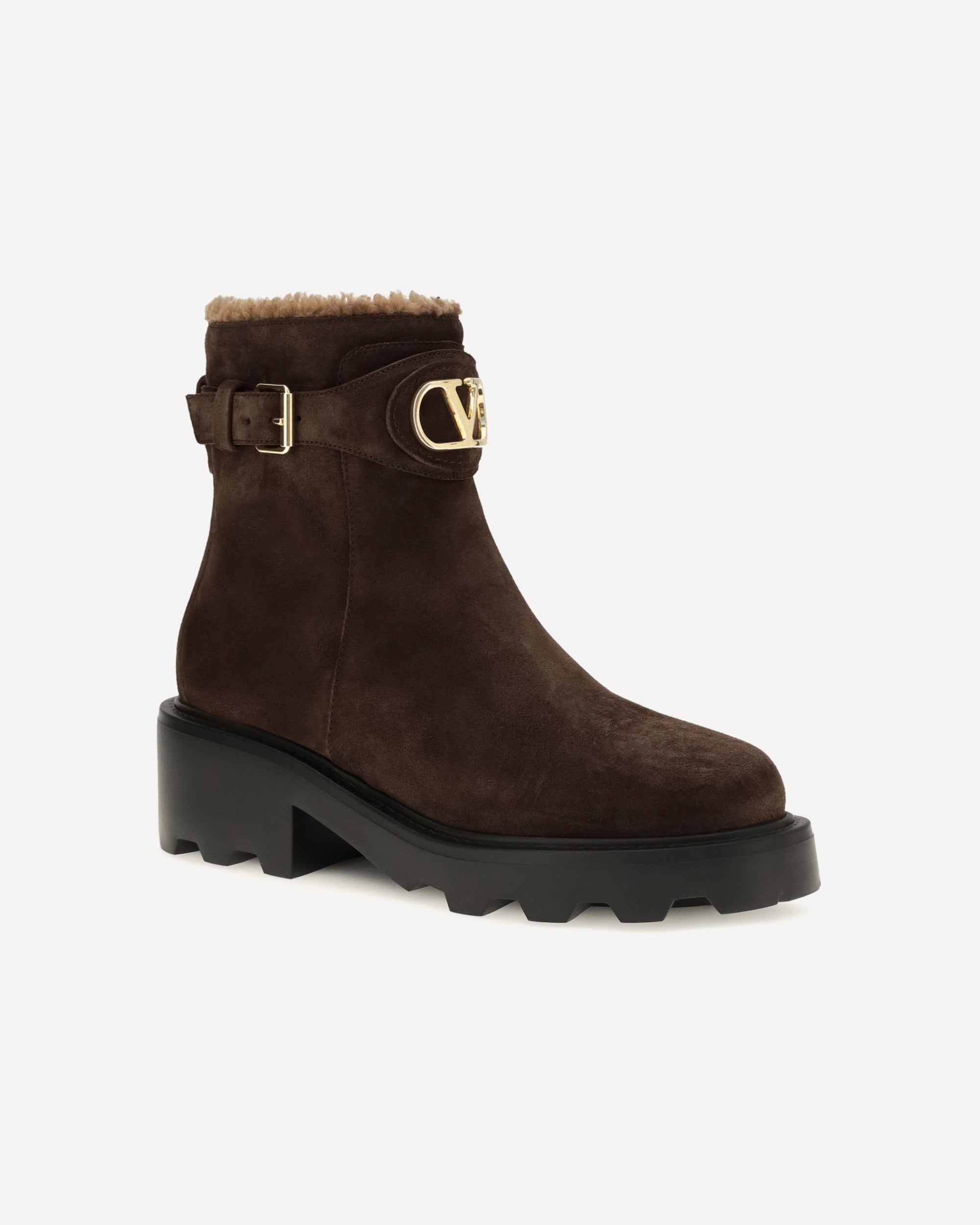 Valentino Garavani VLogo Signature Leather Ankle Boots - alternate view