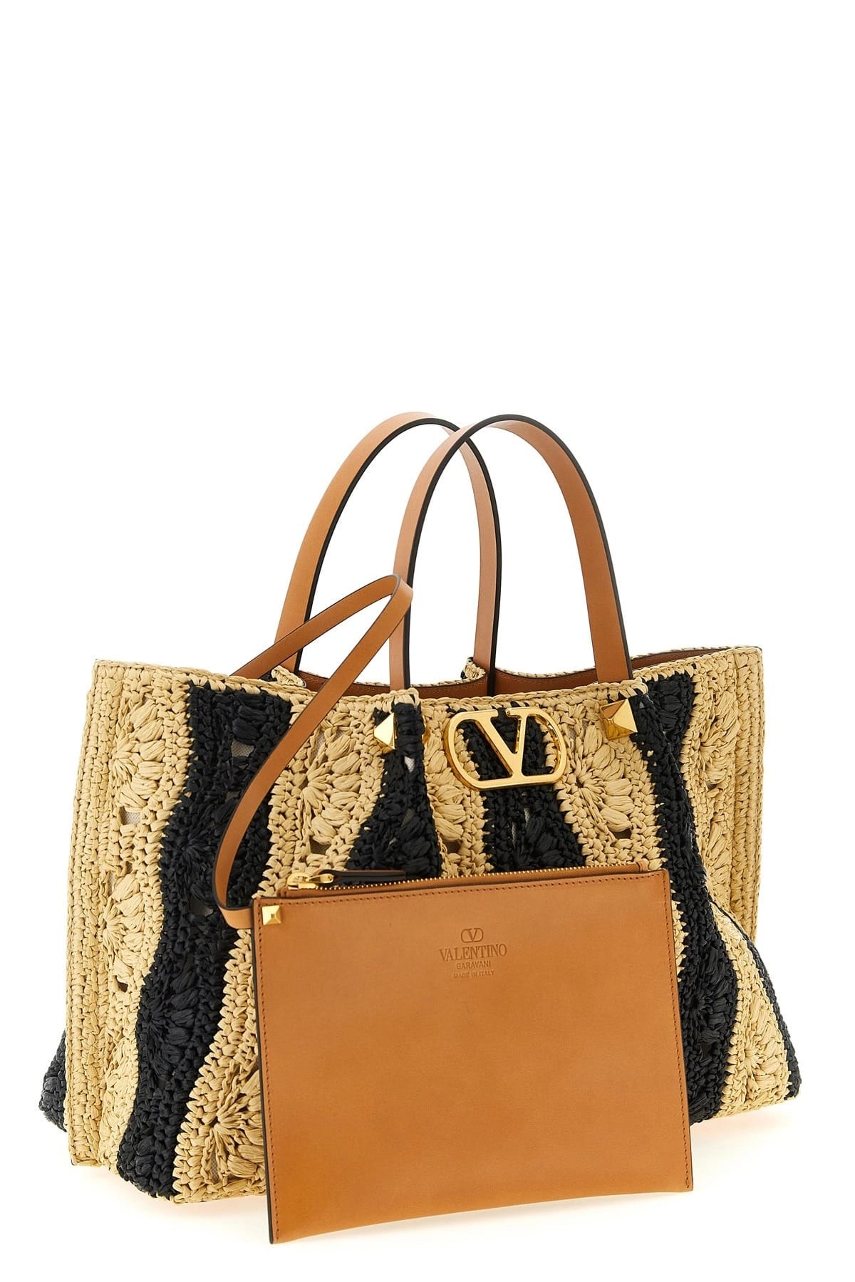 Valentino Garavani Valentino Garavani Vlogo Signature Raffia Handbag