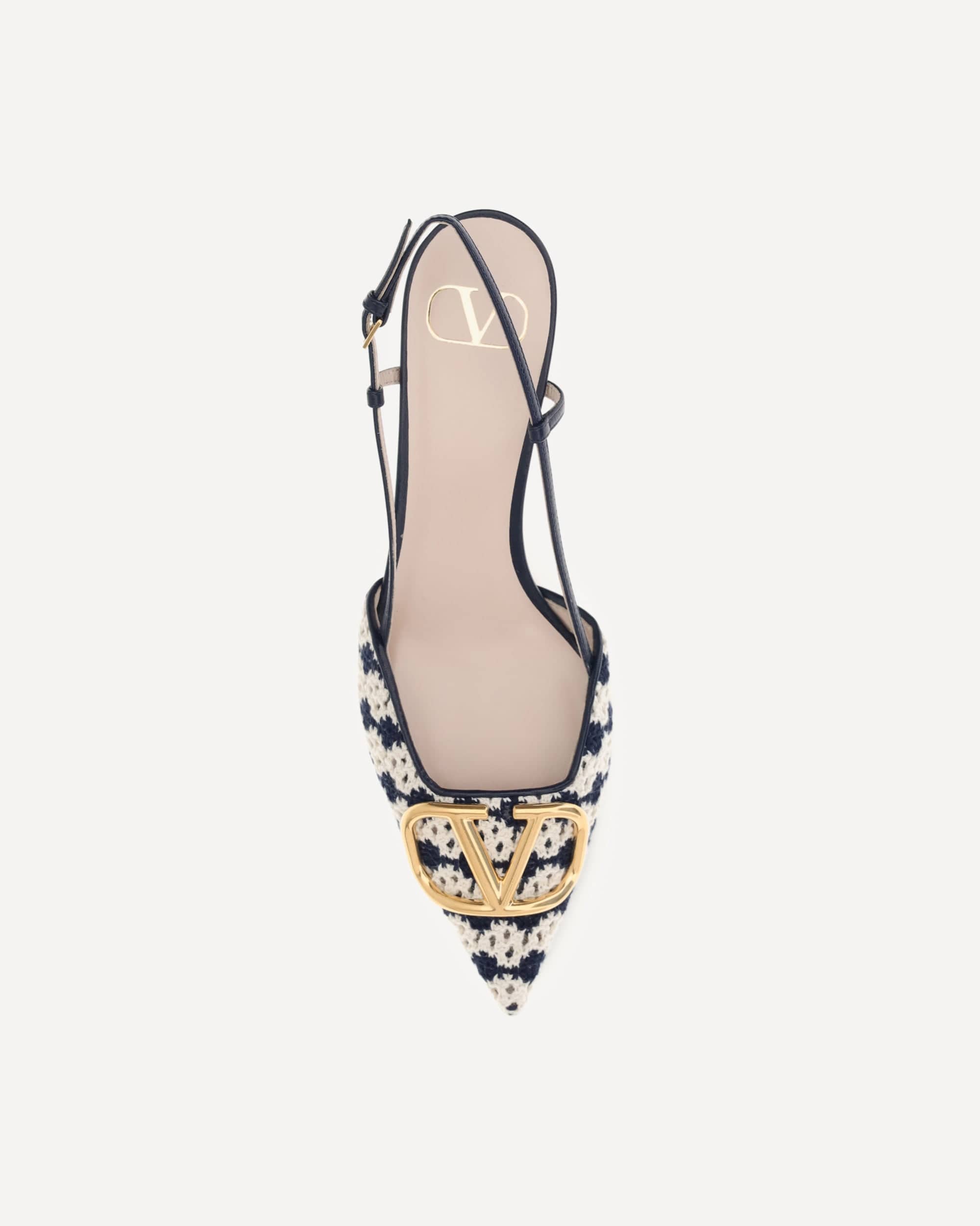 Valentino Garavani Vロゴシグネチャー スリングバック パンプス