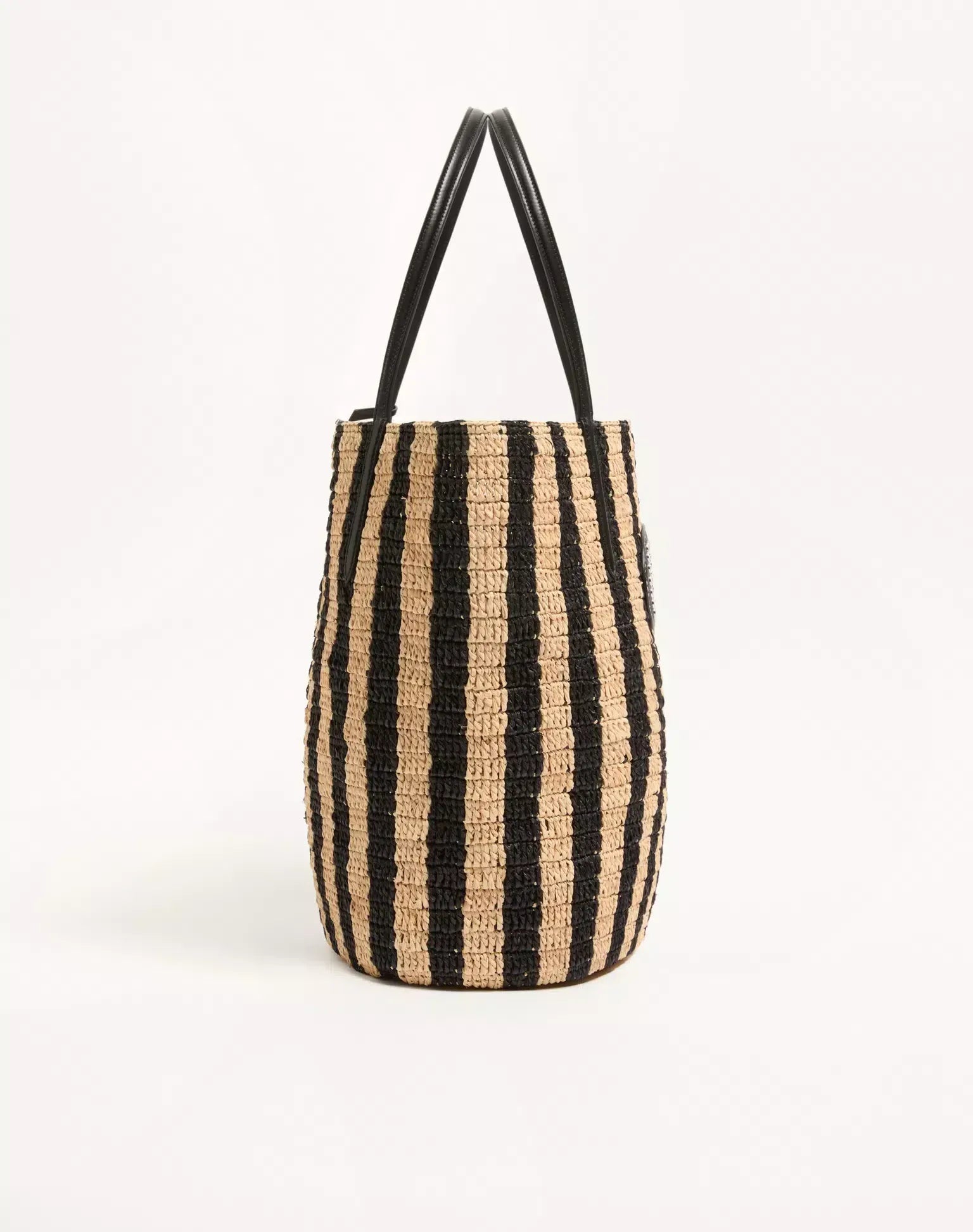 Valentino Garavani VLogo Signature Small Striped Raffia Bucket Bag