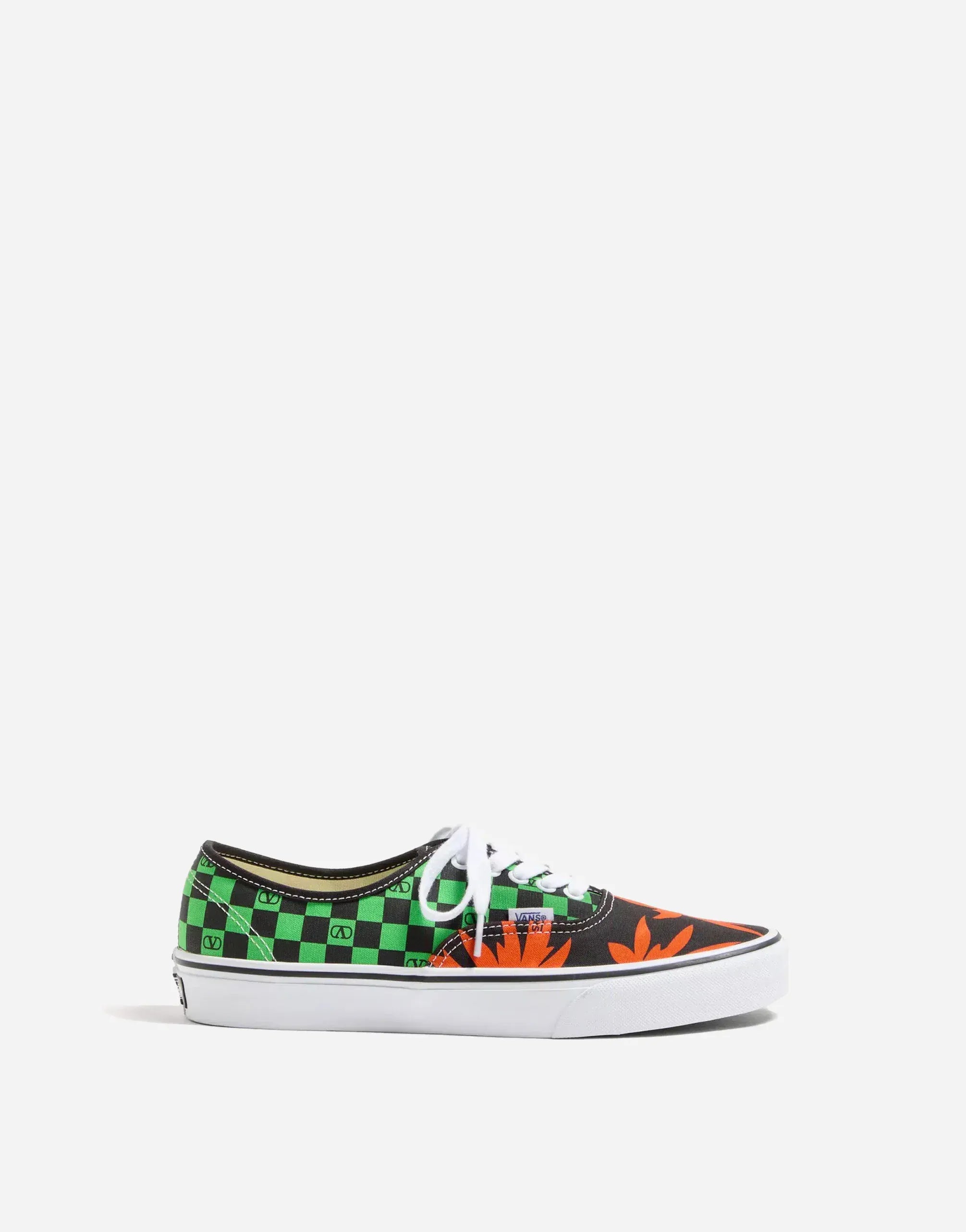 Valentino Garavani X Vans Low-Top VLogo Checkerboard Tropical Leaves Sneakers
