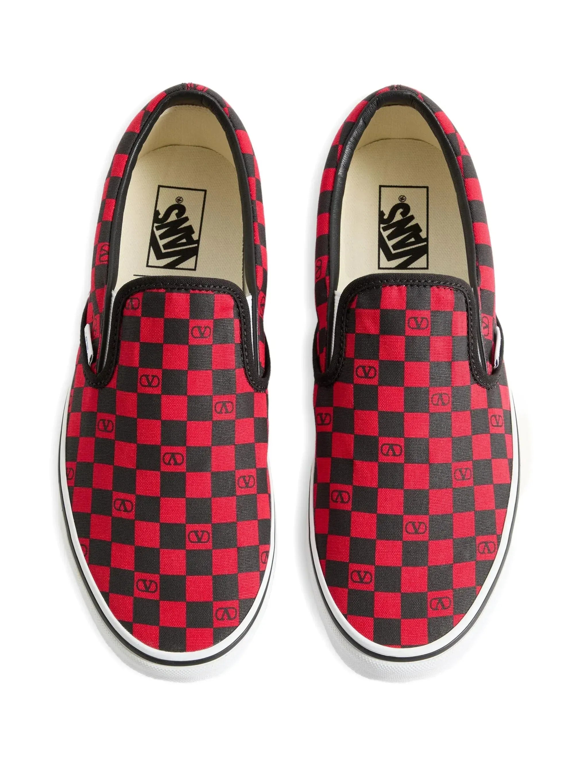 Valentino Garavani X Vans Slip-On VLogo Checkerboard Print Sneakers