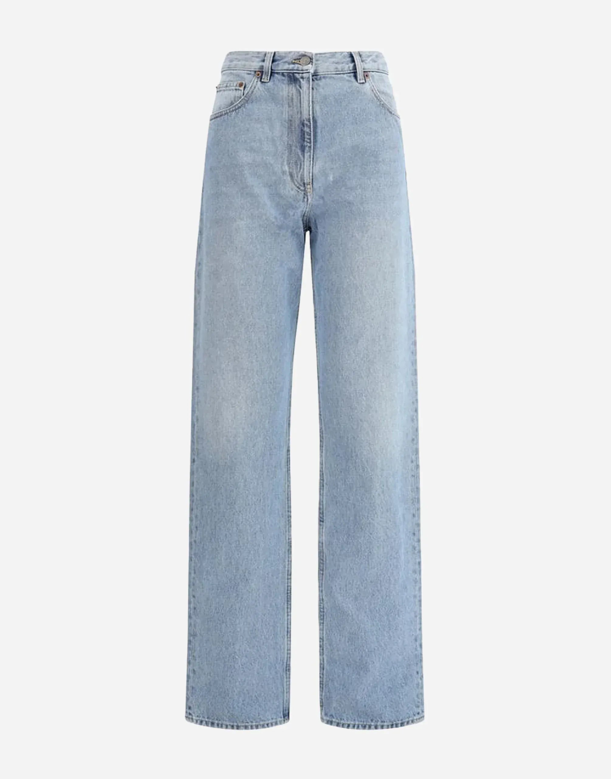 Valentino Logo Patch Five-Pocket Jeans