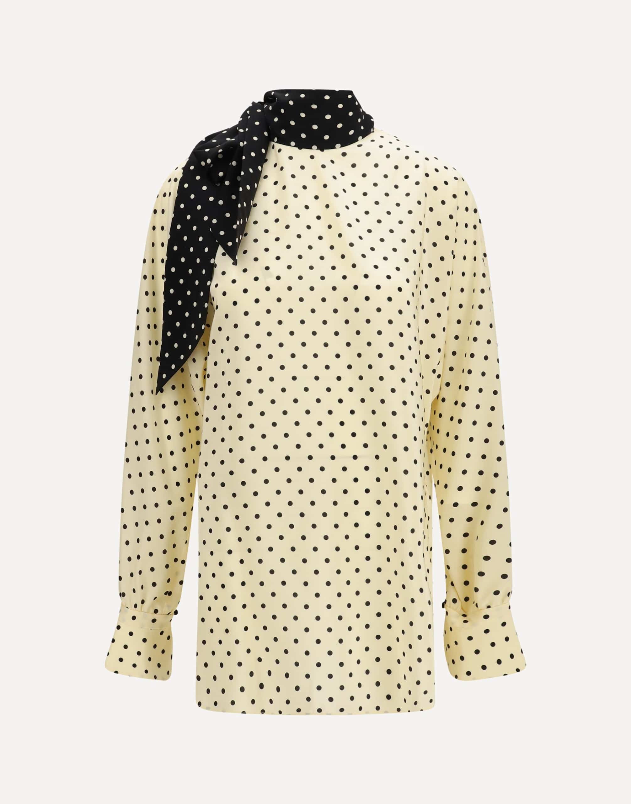 Valentino Valentino Polka Dot Blouse With Side Bow