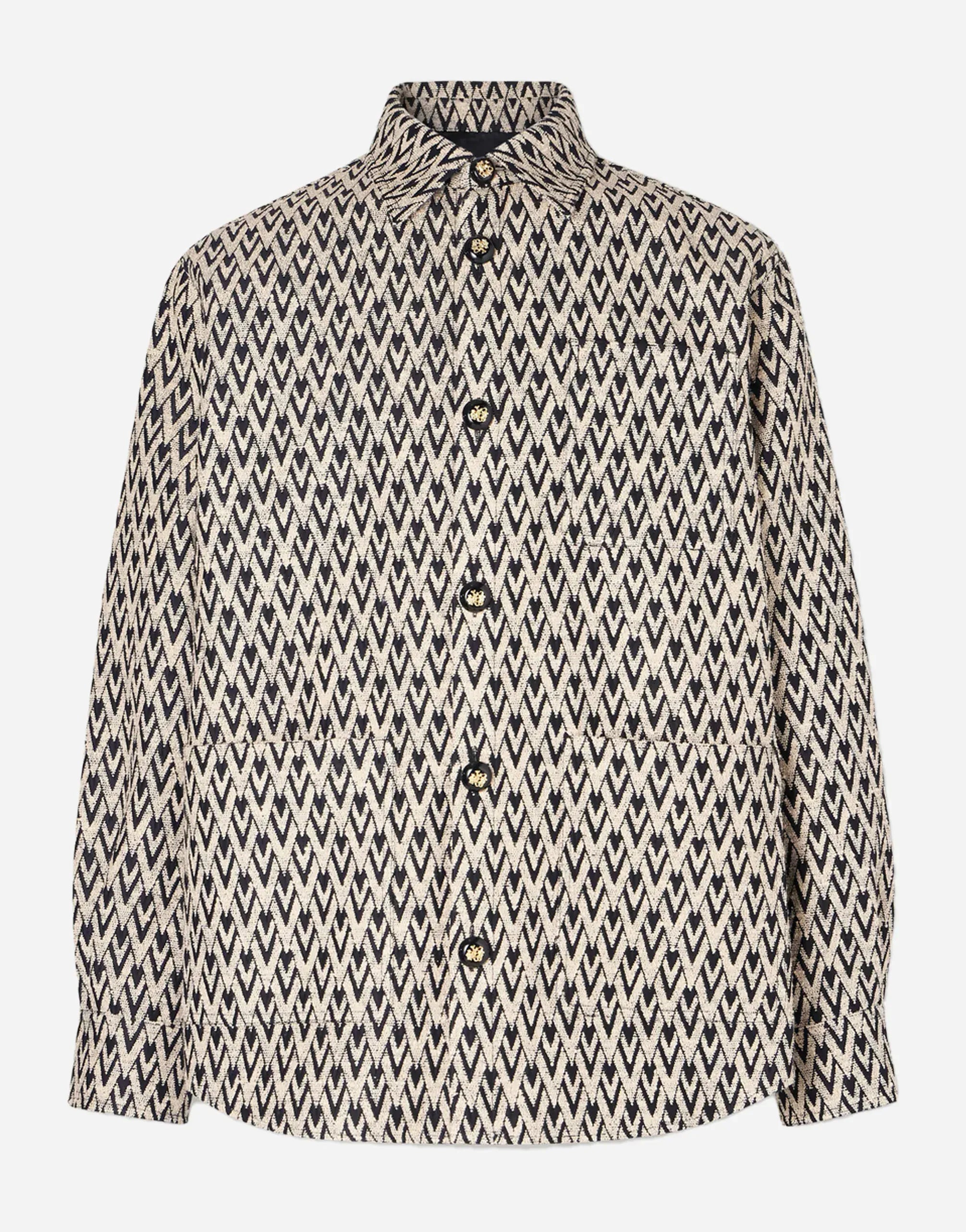 Valentino Toute La V Cotton-Blend Jacquard Jacket