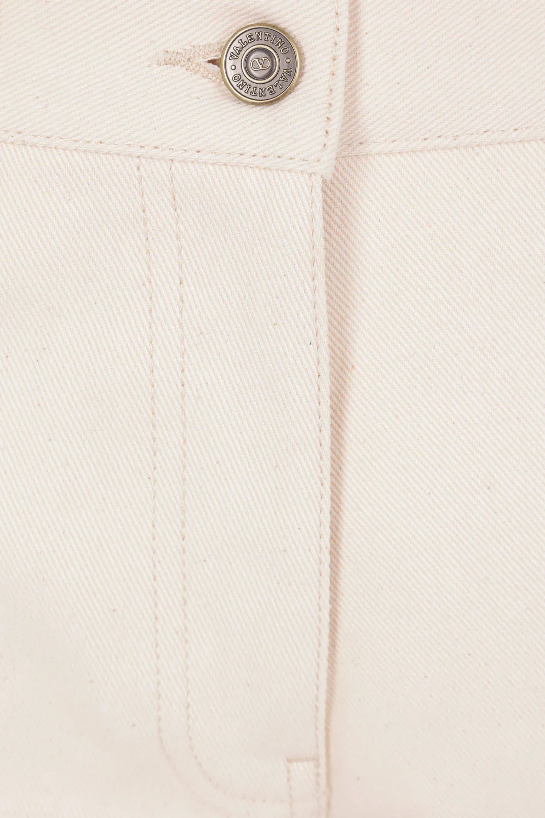 Valentino V Gold Detail Denim Flare Jeans