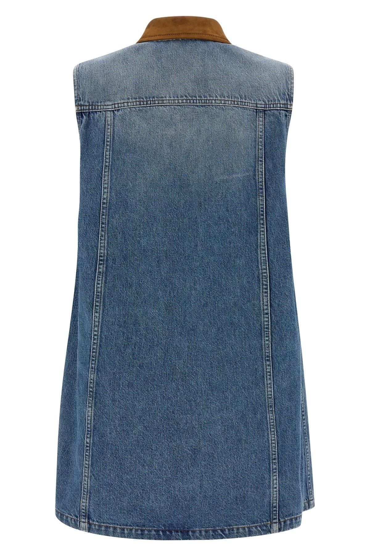 Versace Versace A-Line Denim Mini Dress