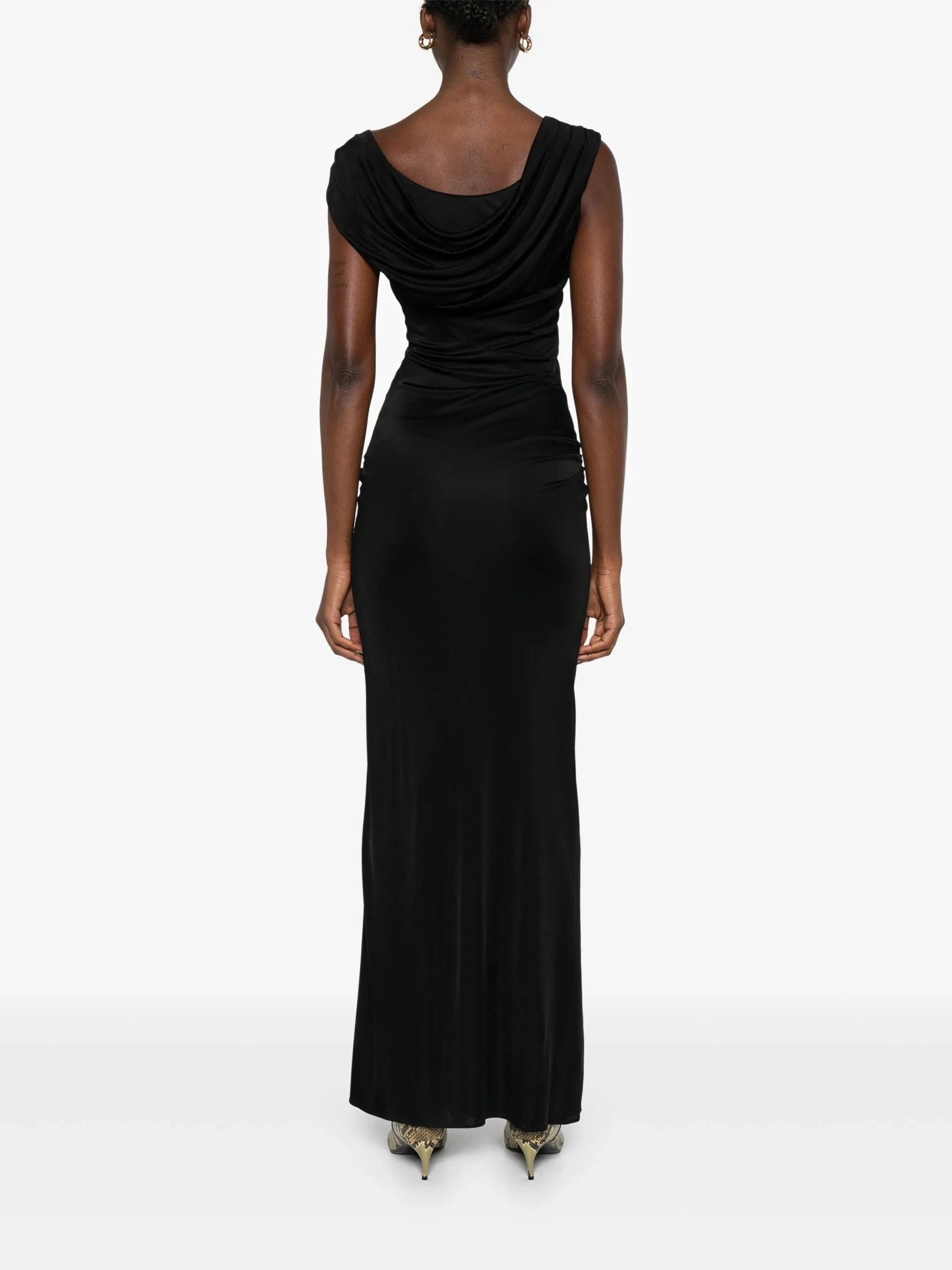 Versace Asymmetric Neck Dress