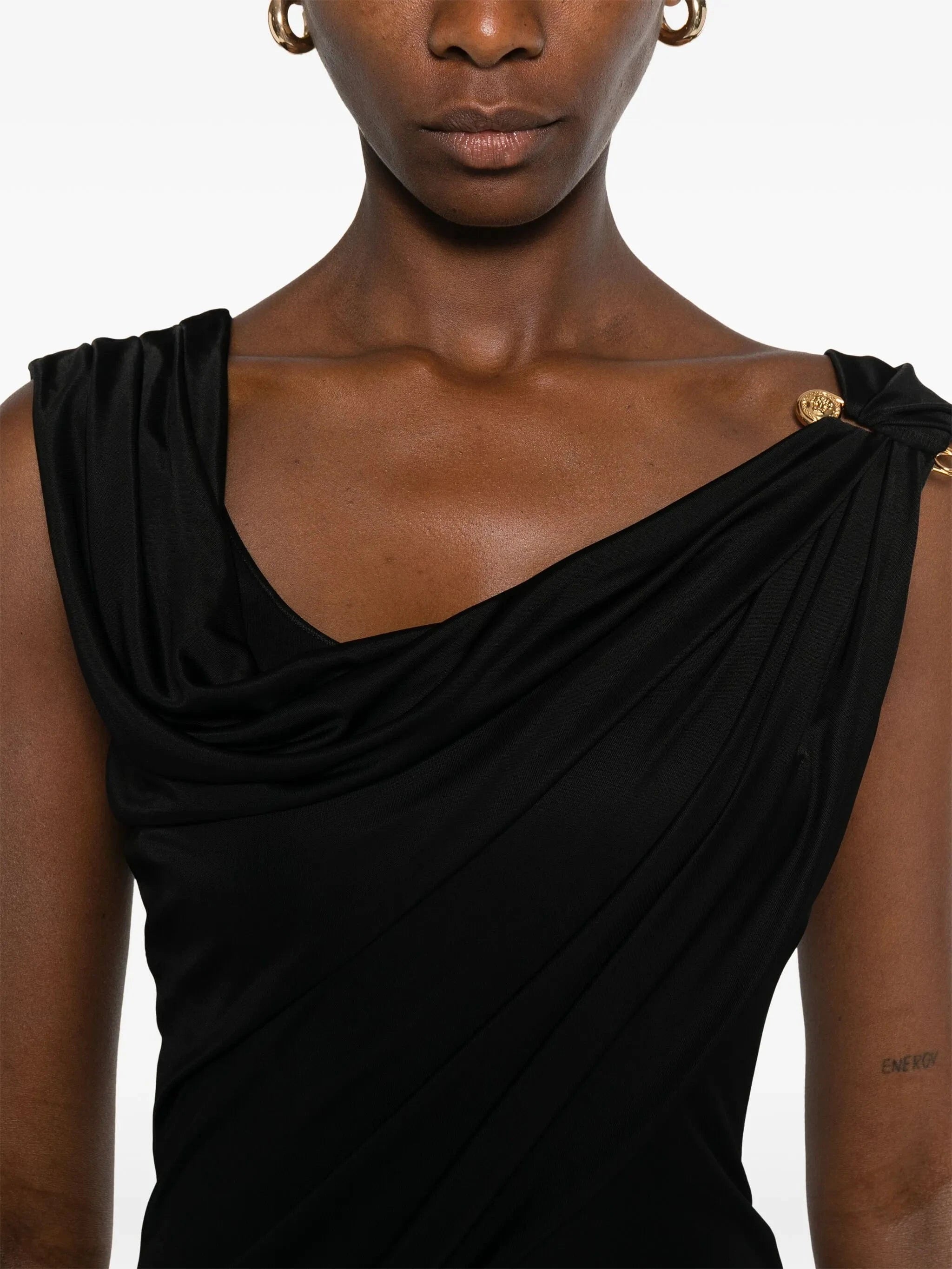 Versace Asymmetric Neck Dress