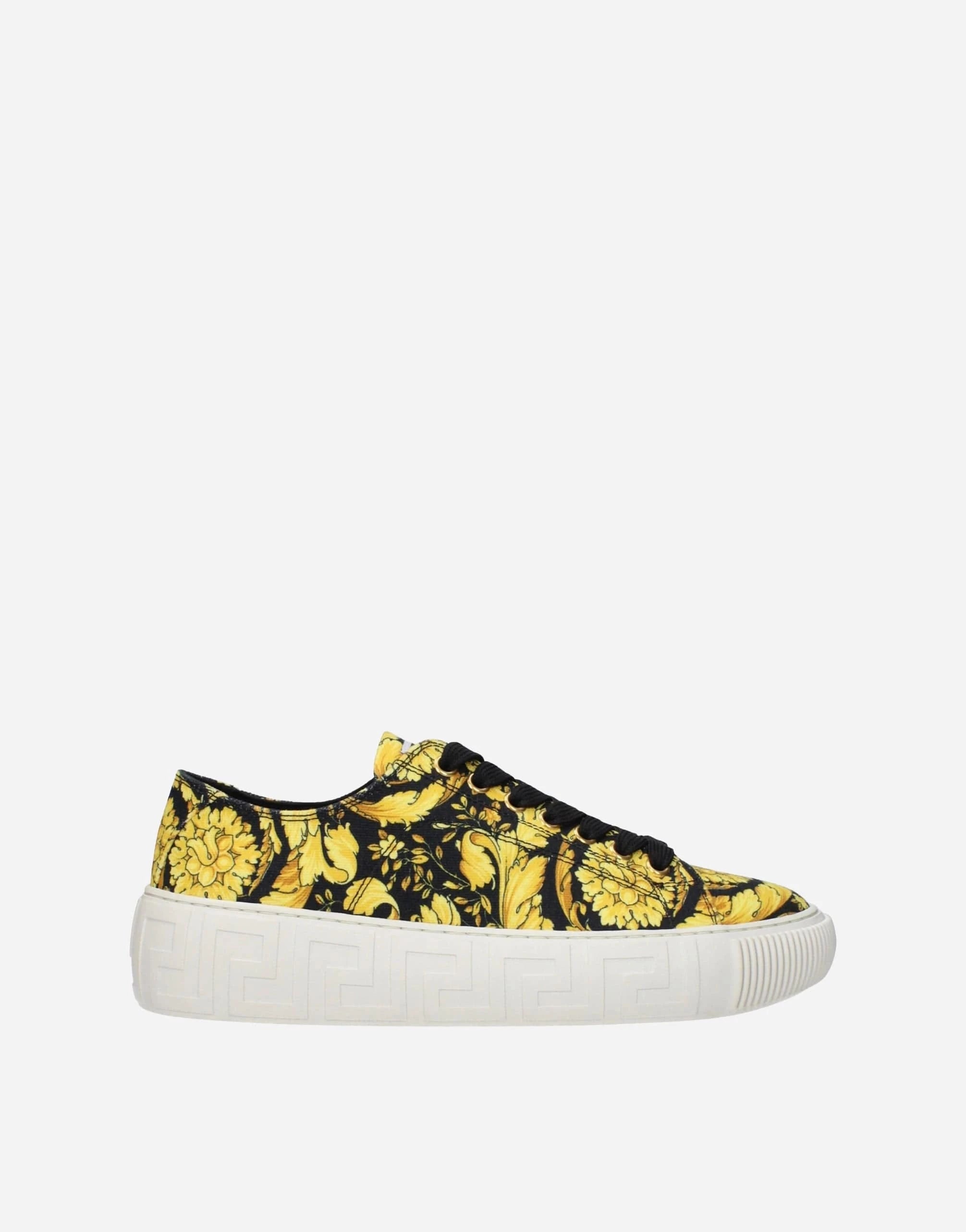 Versace Barocco Print Canvas Sneakers