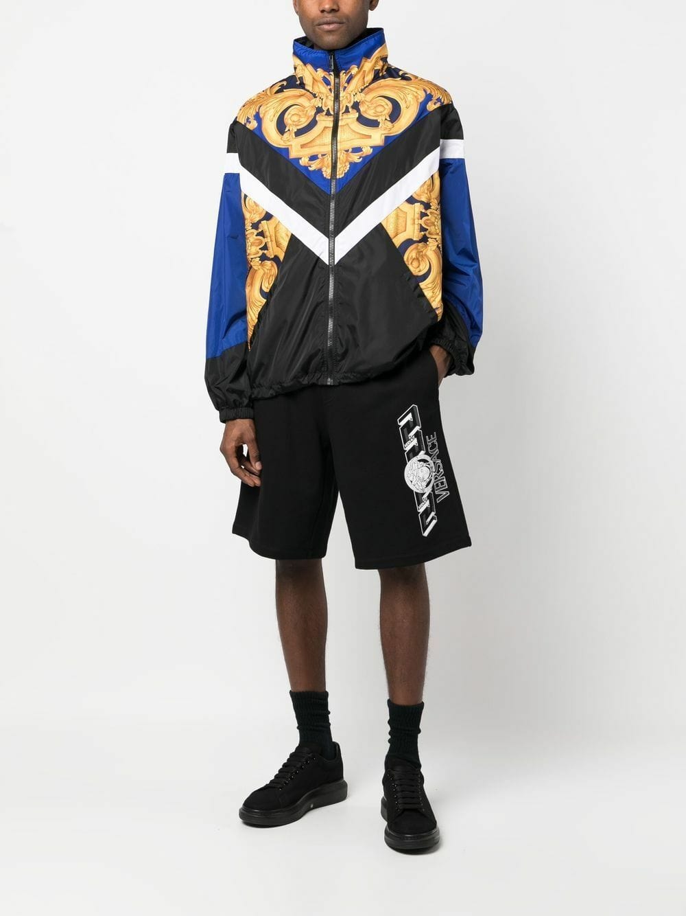 Versace Barocco Print Nylon Blouson Jacket