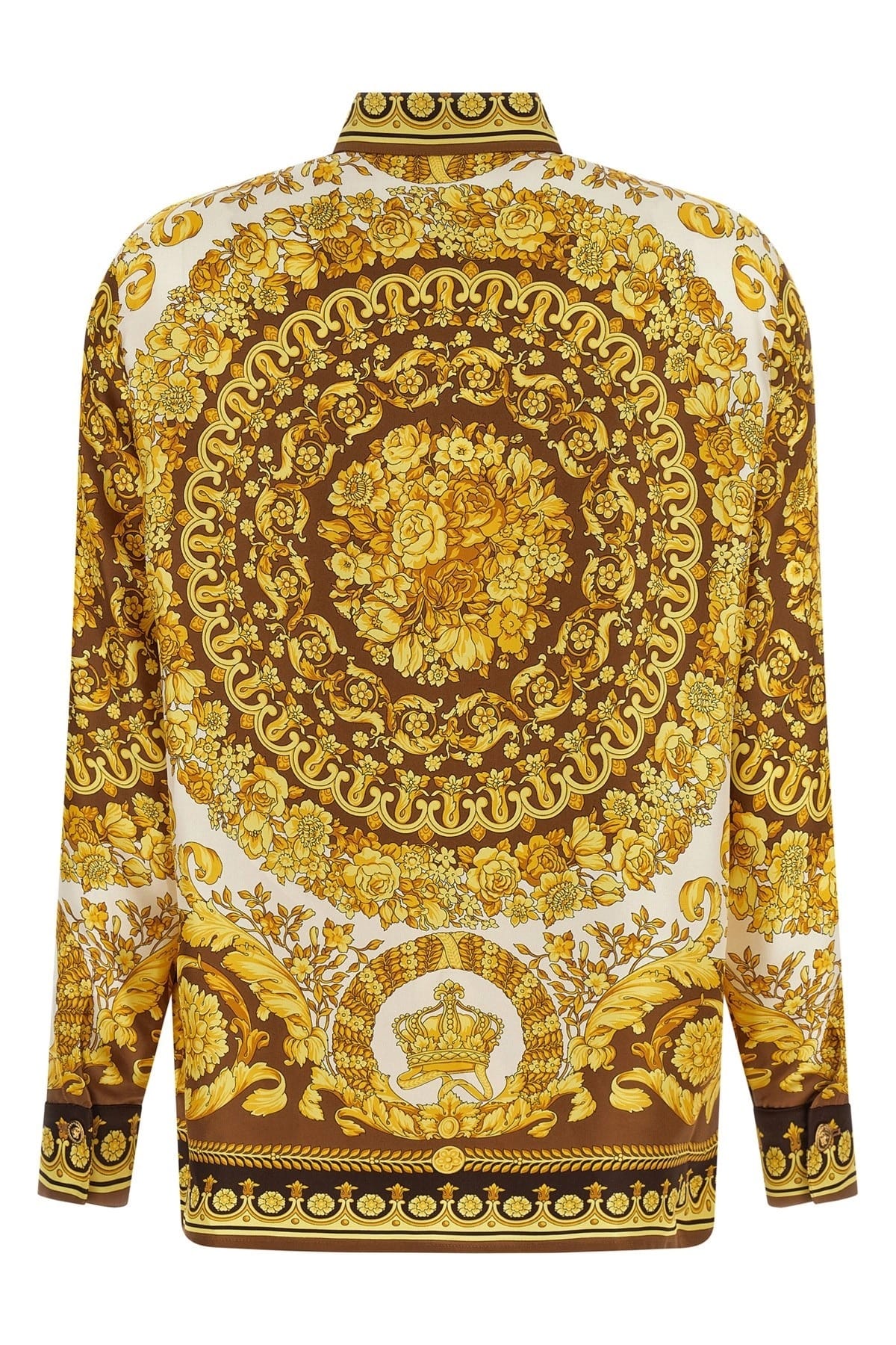 Versace Versace Barocco Print Silk Twill Shirt