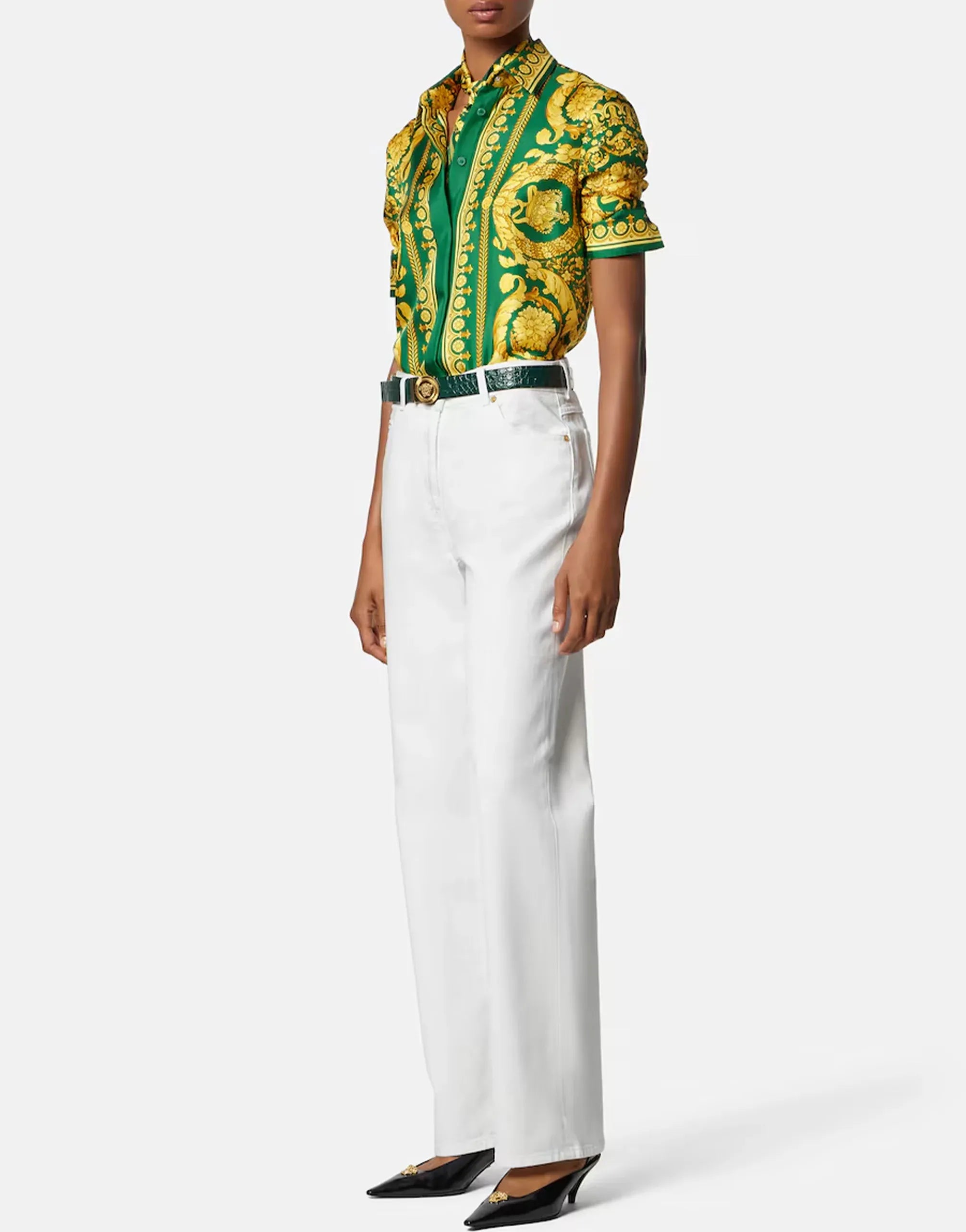 Versace Barocco Printed Silk Shirt