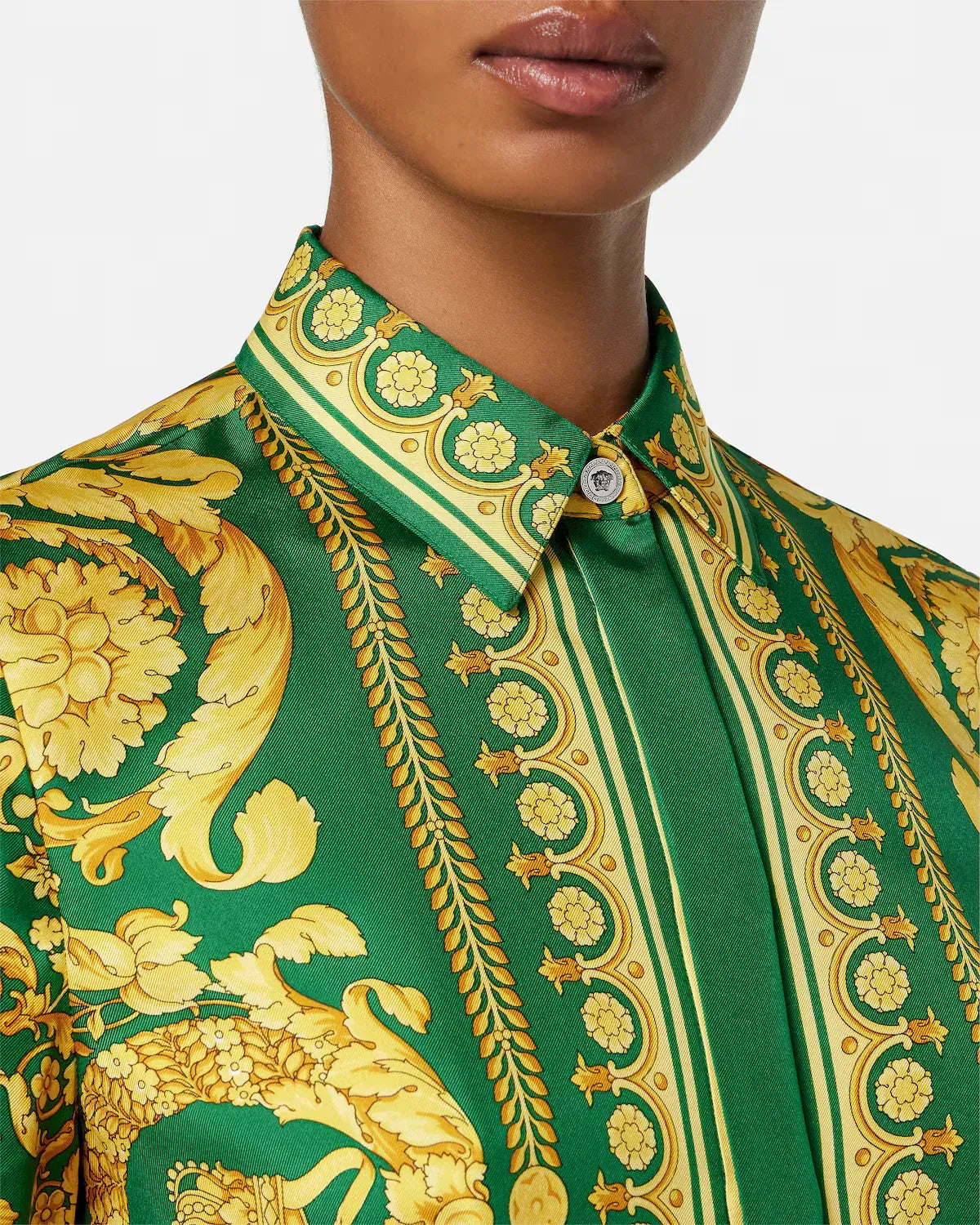 Versace Barocco Printed Silk Shirt
