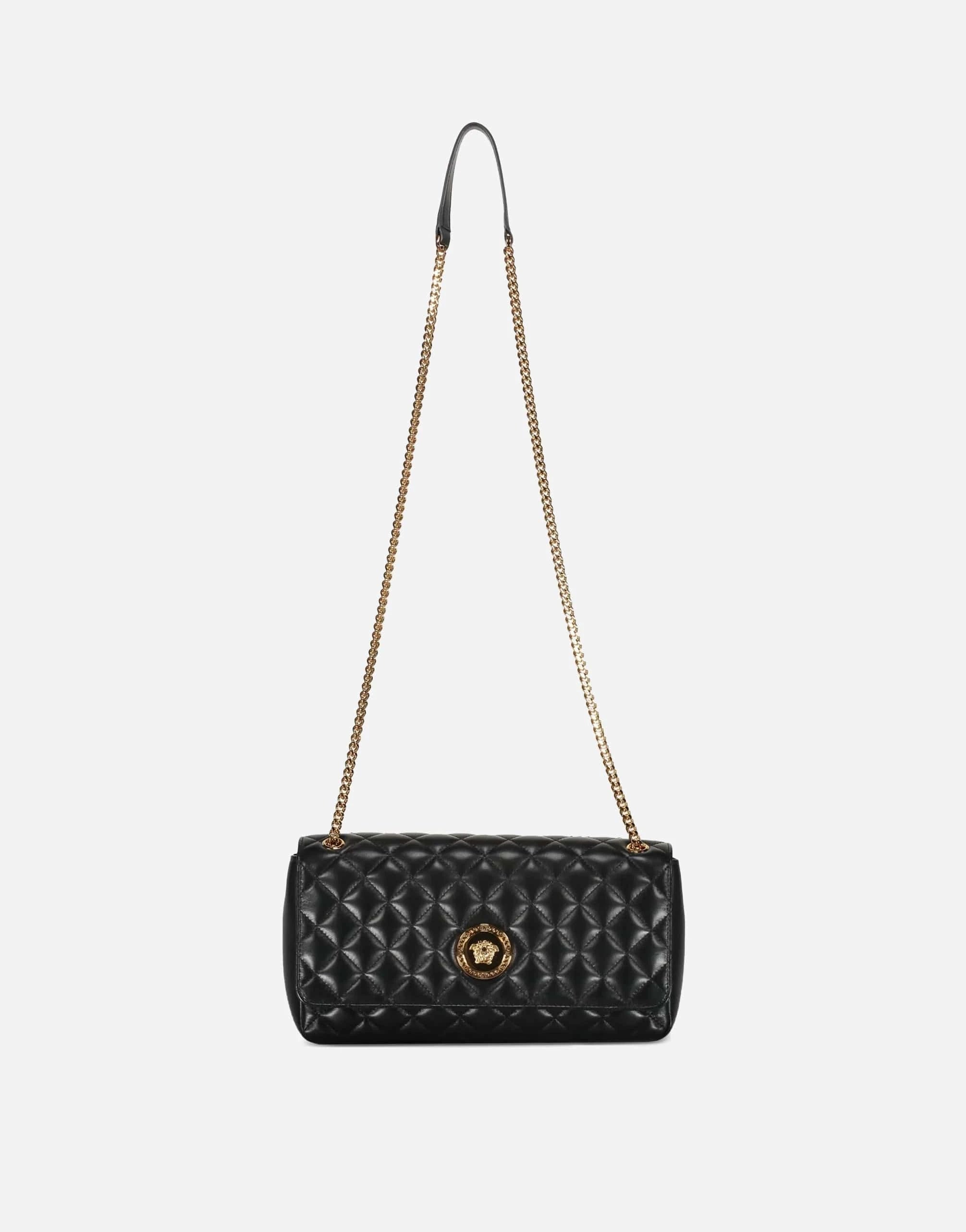 Versace Black Quilted Crossbody Bag