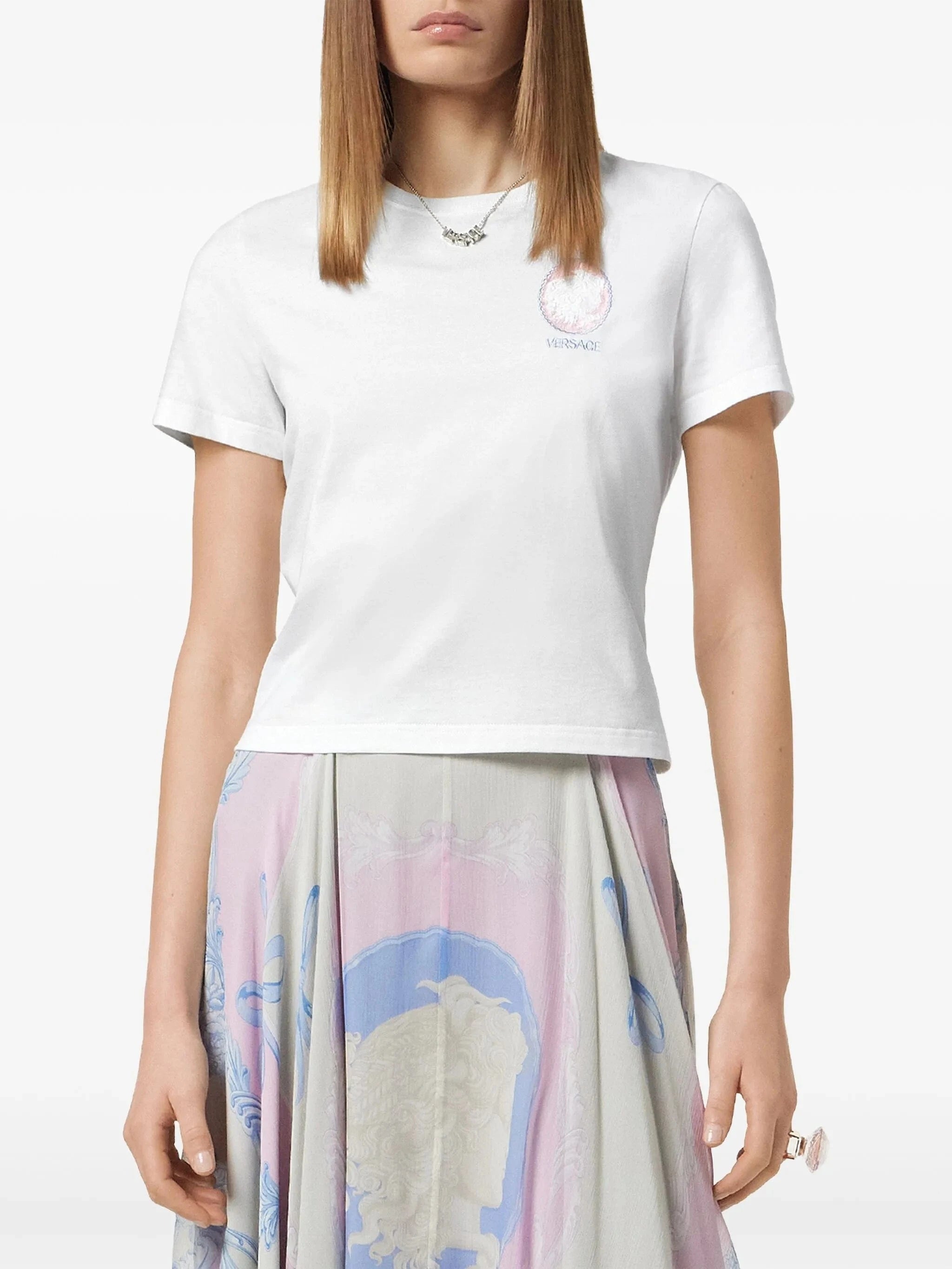 Versace Cameo Logo-Print T-Shirt