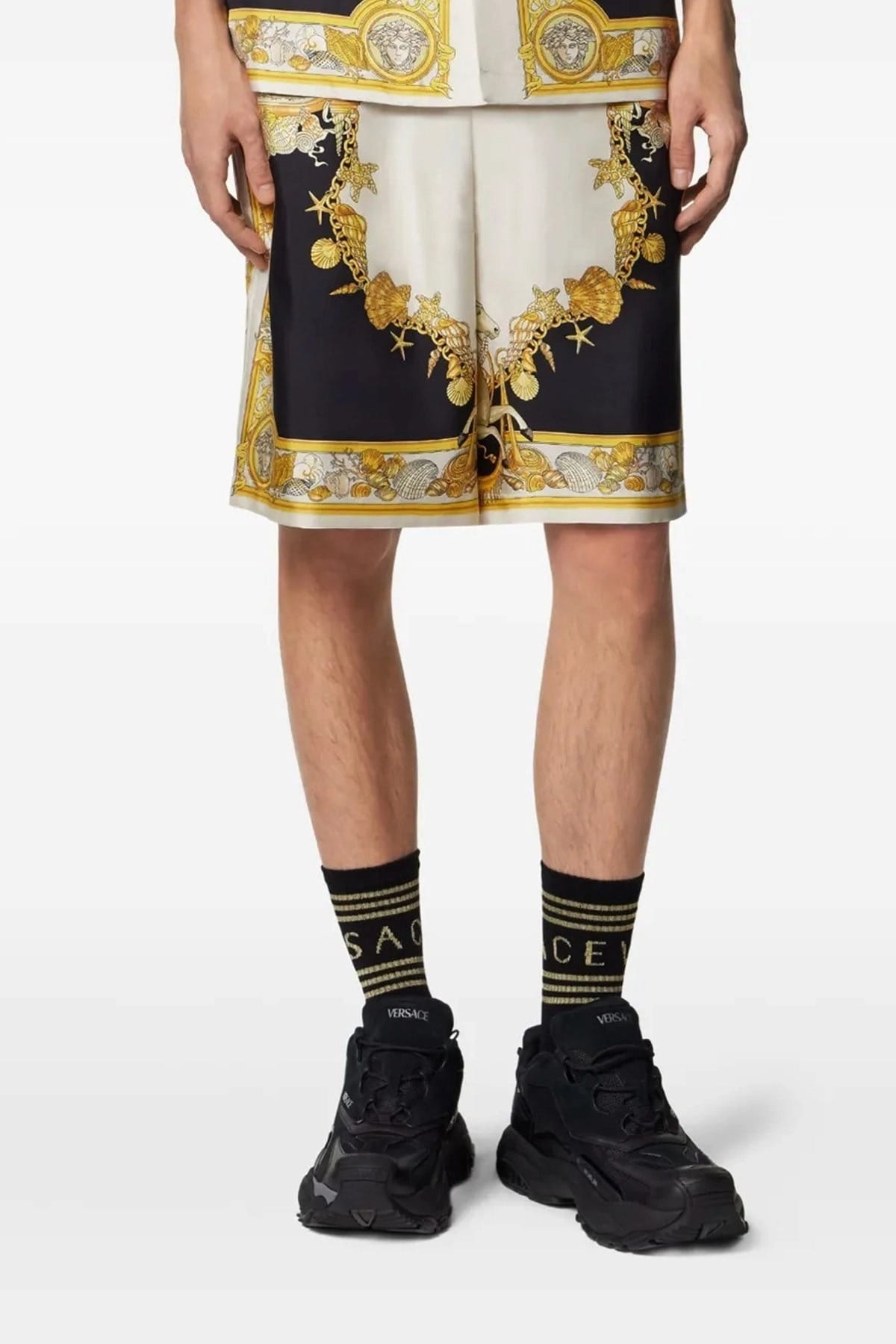 Versace Coral Theatre Print Bermuda Shorts - alternate view