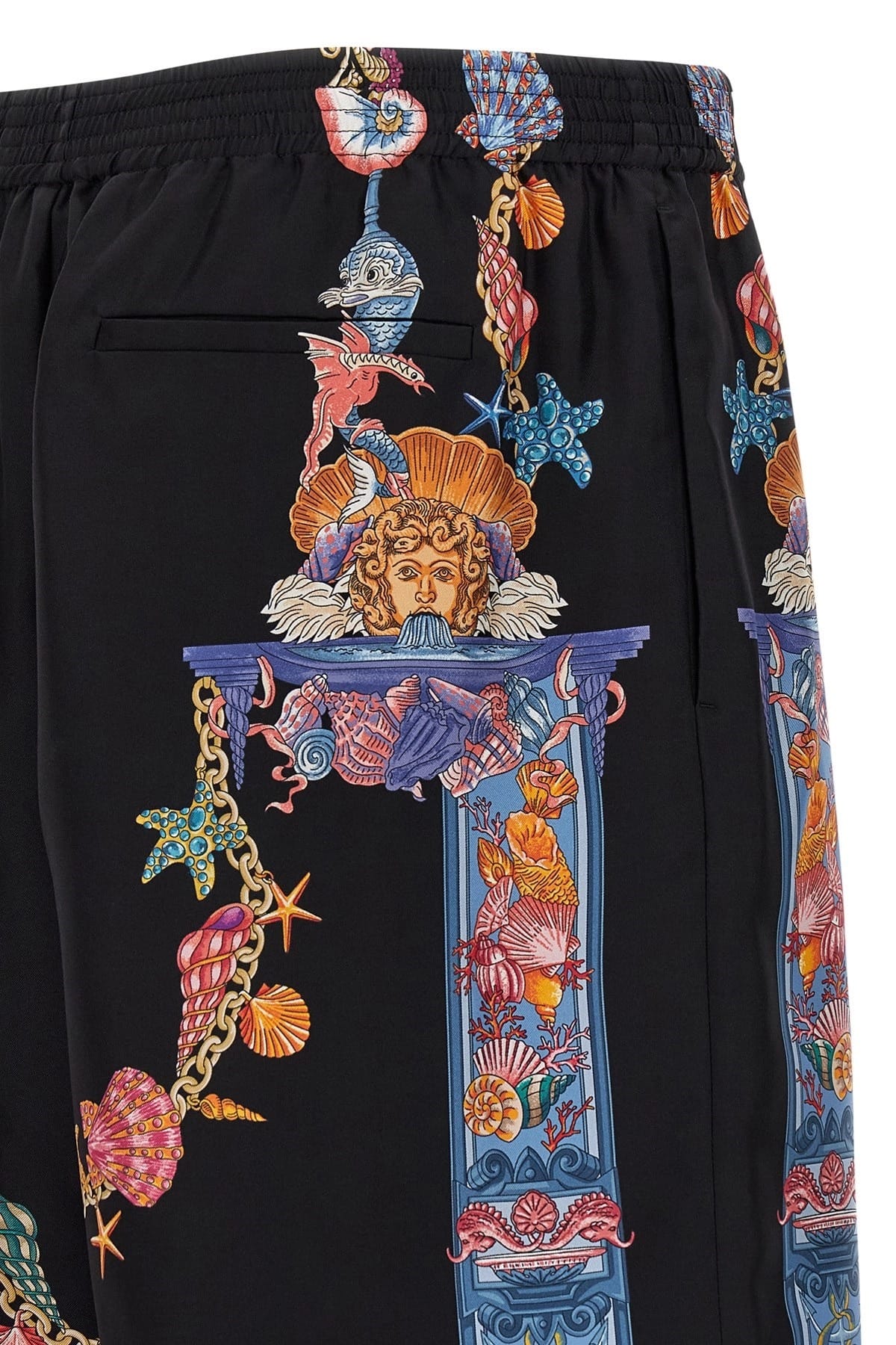 Versace Versace Coral Theatre Print Bermuda Shorts