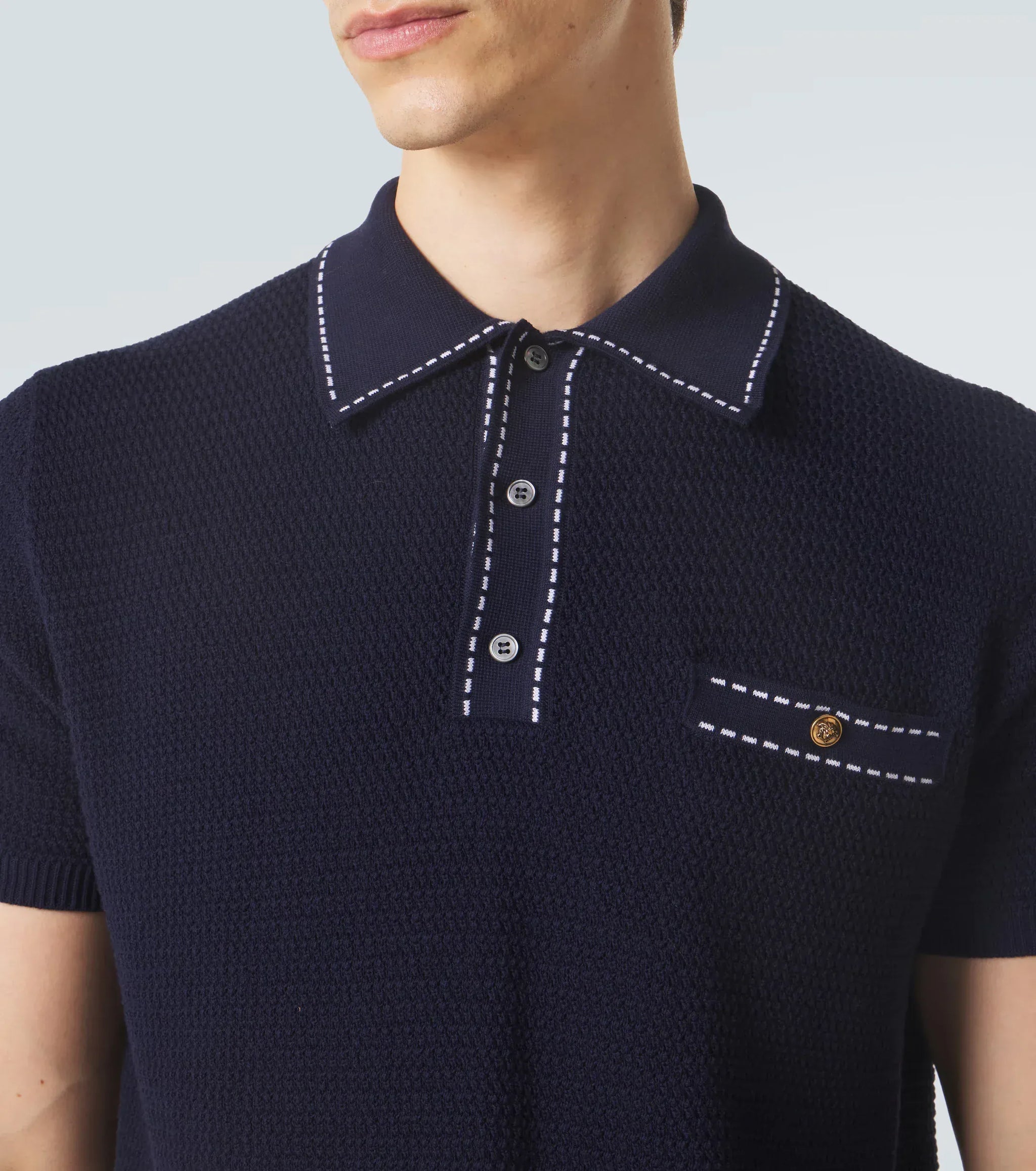 Versace コットンニットポロ | Sendegaro JP