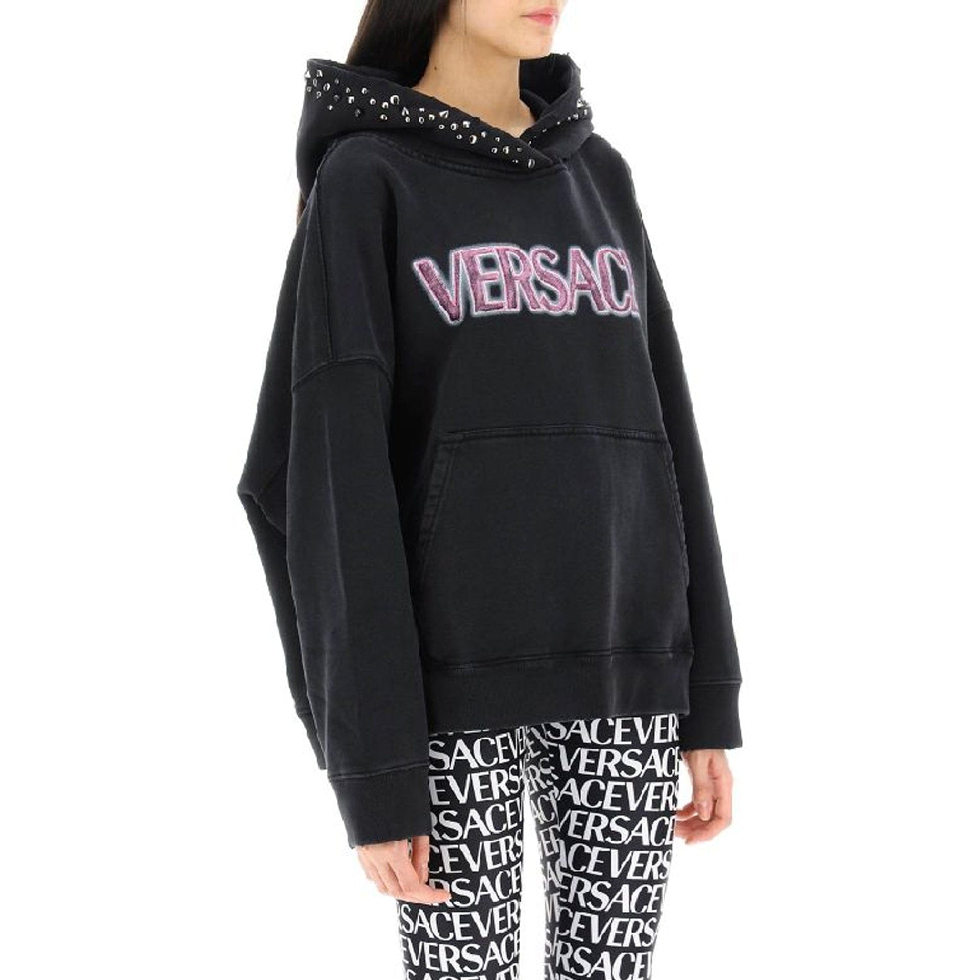 Versace Cotton Logo Sweatshirt Hoodie