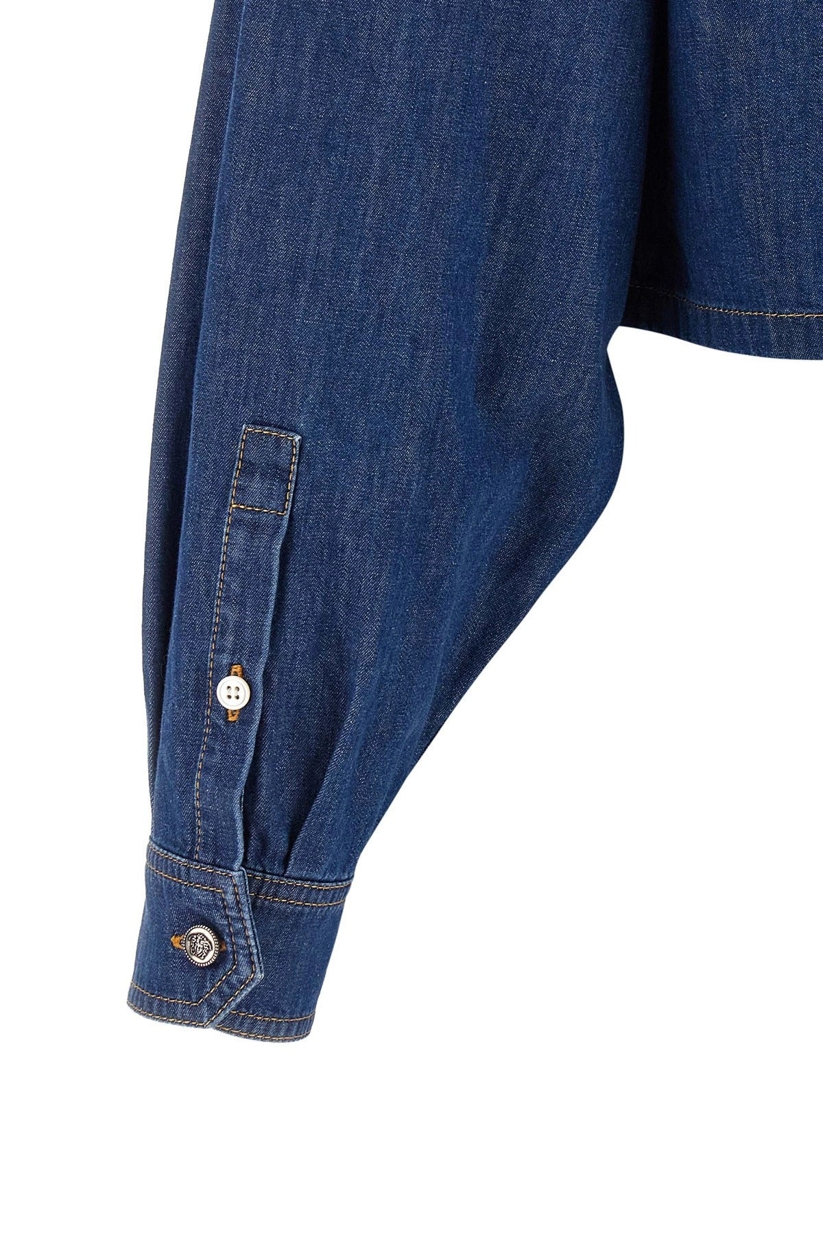 Versace Cropped Denim Shirt