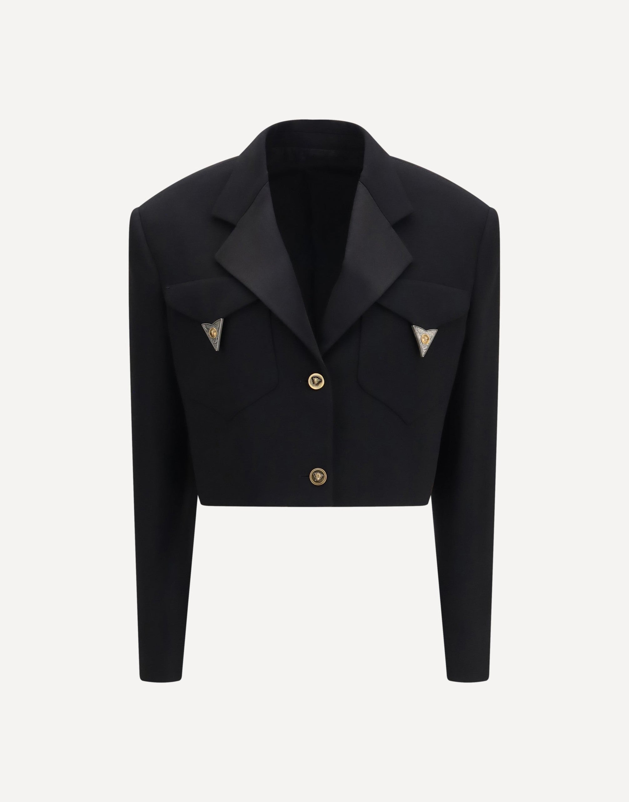 Versace Cropped Wool Blazer