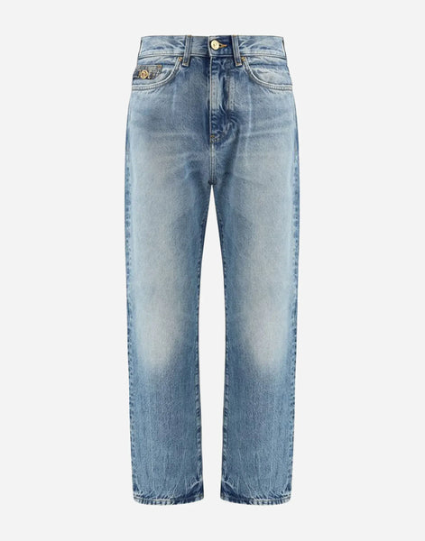 VERSACE デニムパンツ インディゴブルー 34 カジュアル ダメージ加工 Versace ダメージ加工デニムジーンズ | Sendegaro JP