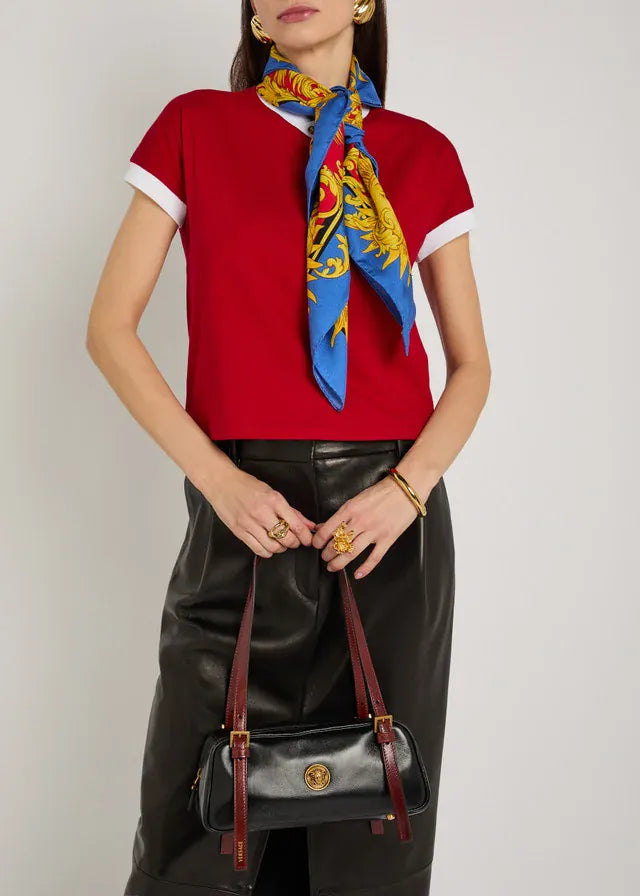 Versace Emblème Nappa Bowling Shoulder Bag