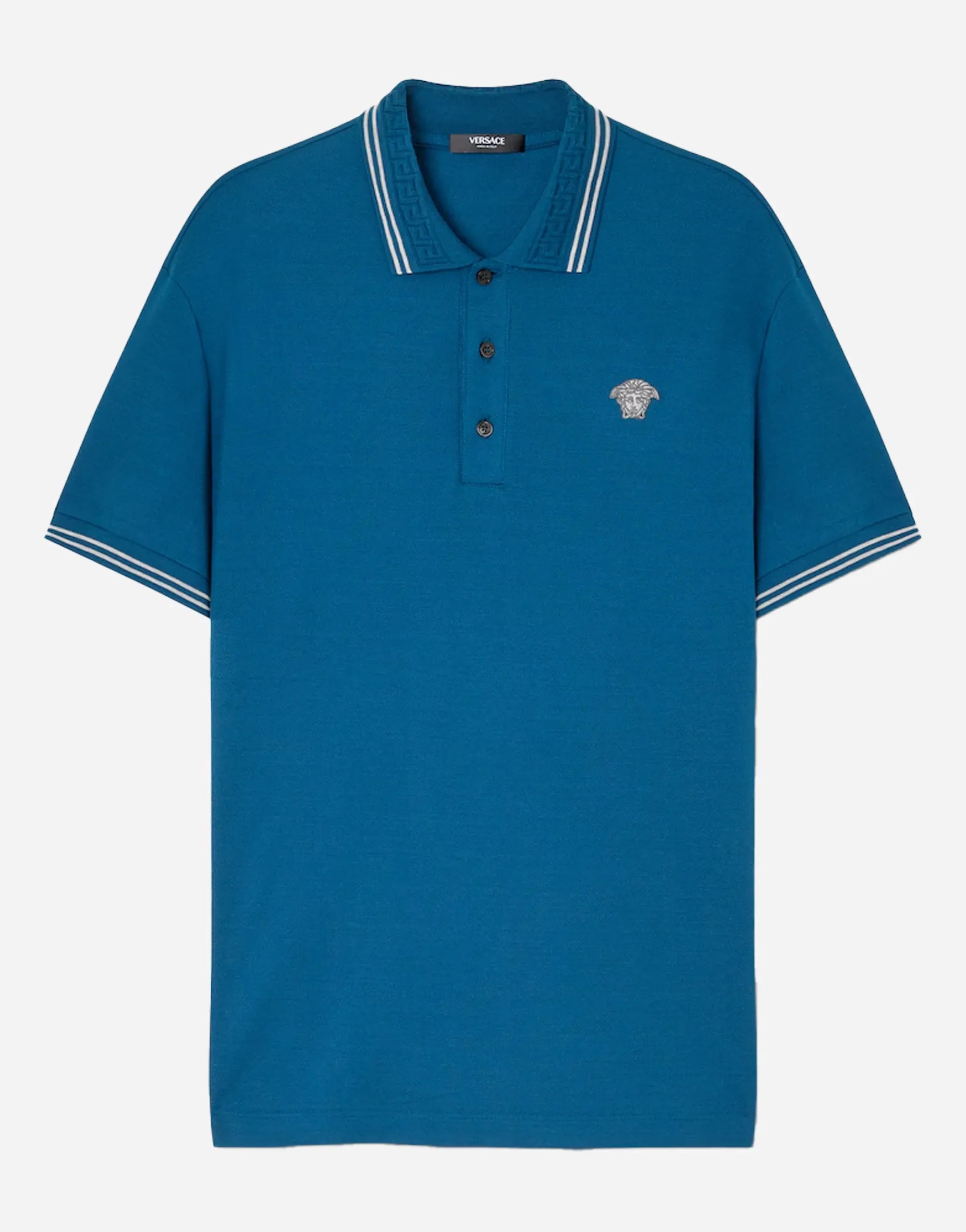 Versace Embroidered Piqué Polo