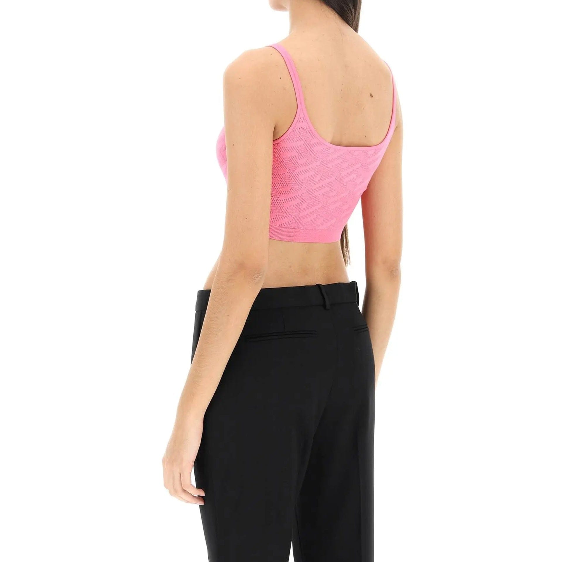 Versace Gg Jacquard Crop Top