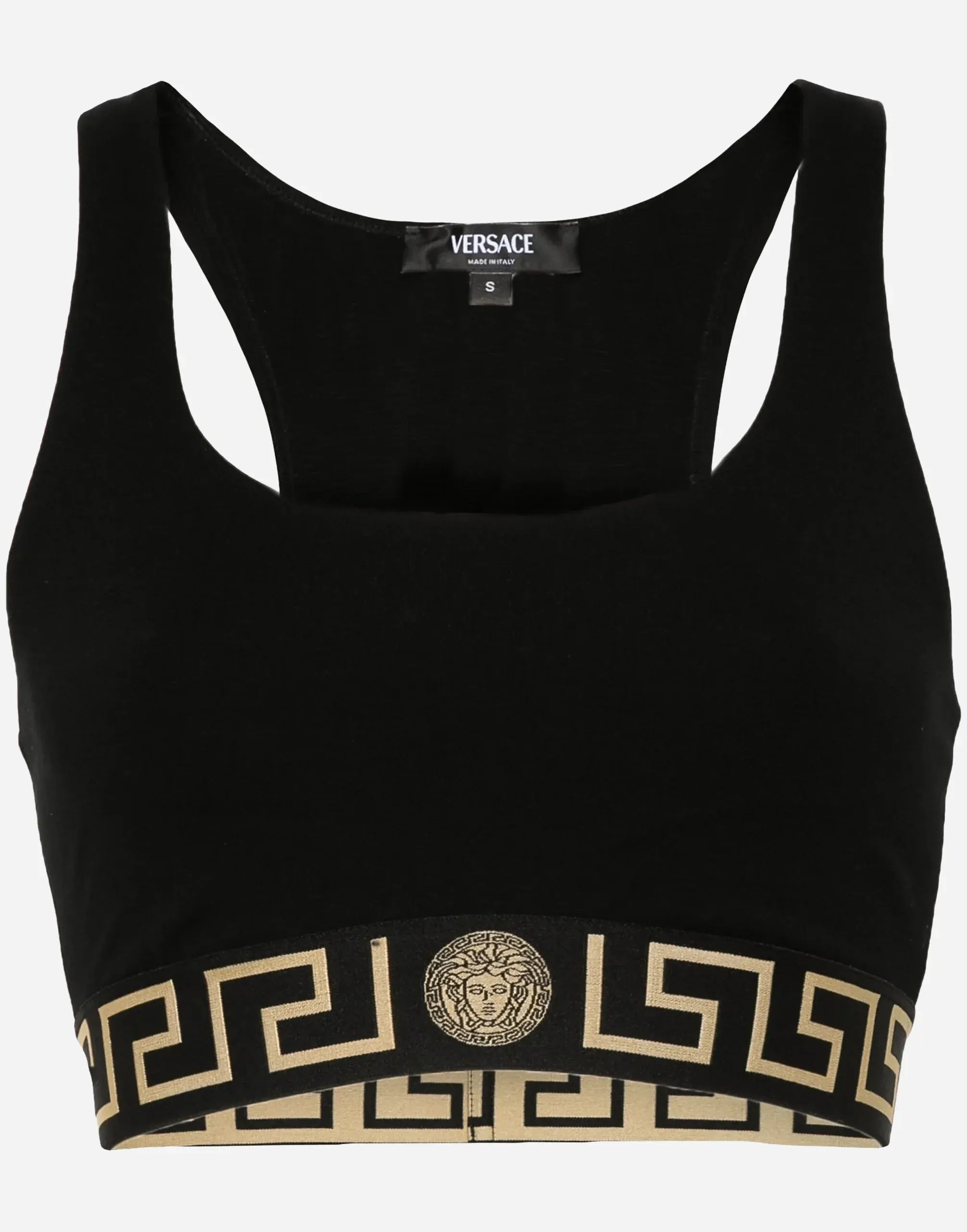 Versace Greca-Border Crop Top Bralette