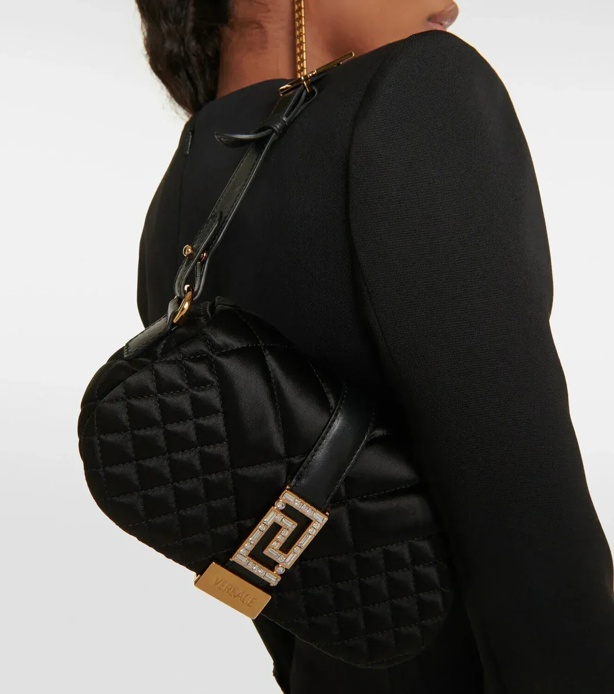 Versace Greca Goddess Quilted Shoulder Bag