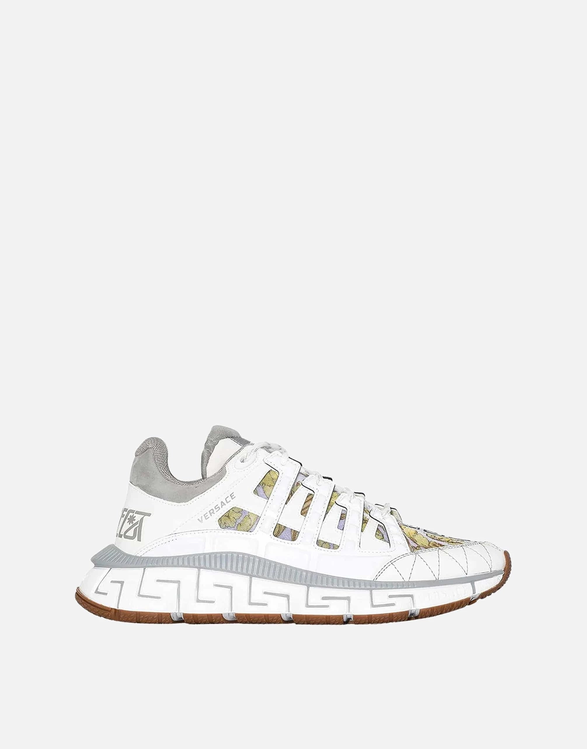 Versace Greek Motif Paneled Sneakers