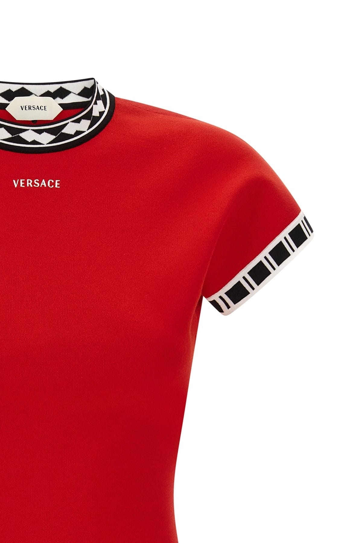 Versace Versace Jacquard Logo Knit Mini Dress