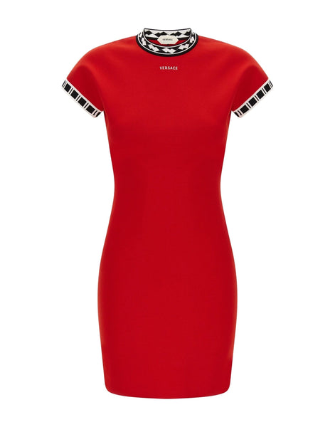 Versace Jacquard Logo Knit Mini Dress Versace Jacquard Logo Knit Mini Dress