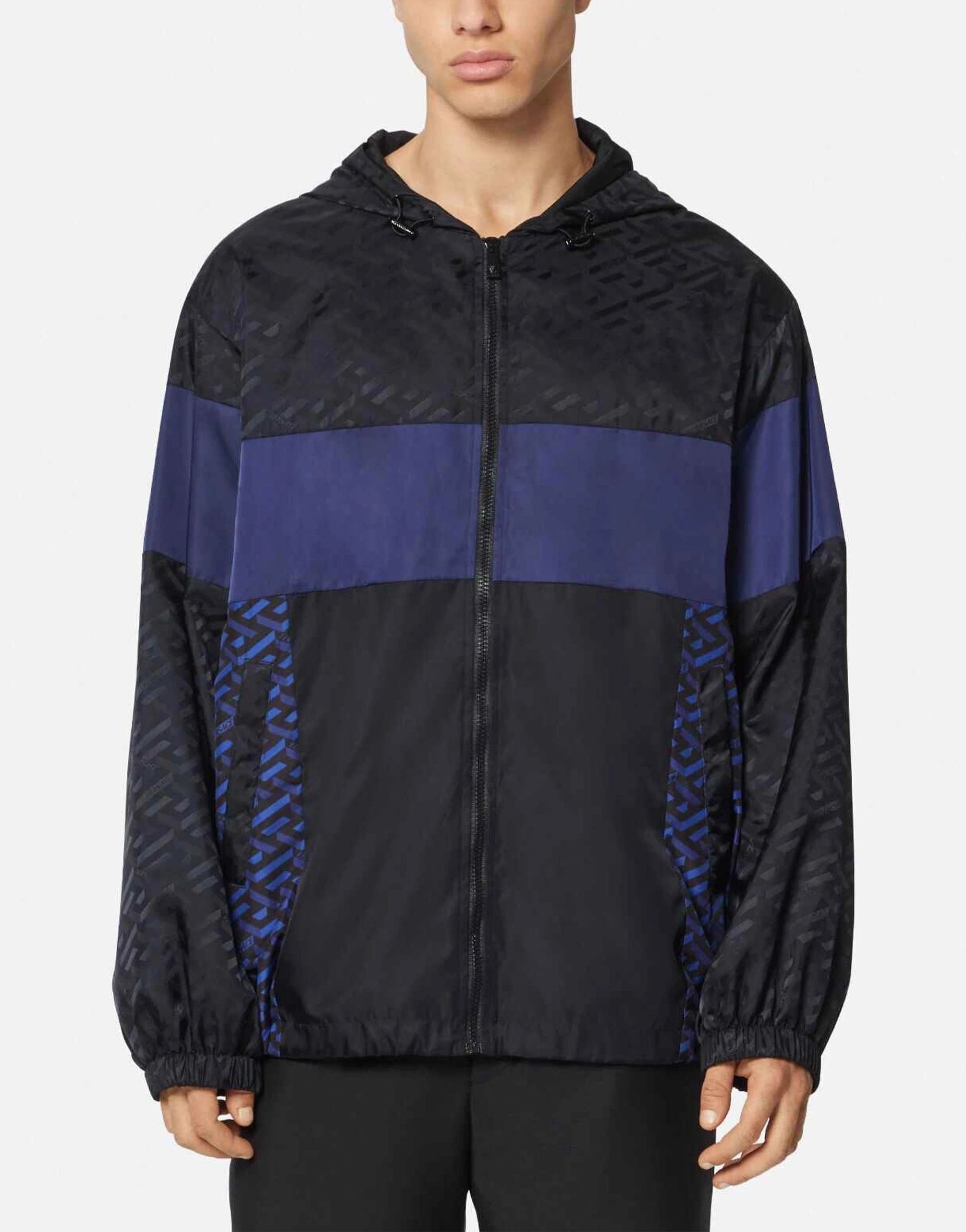 Versace La Greca Print Hooded Jacket