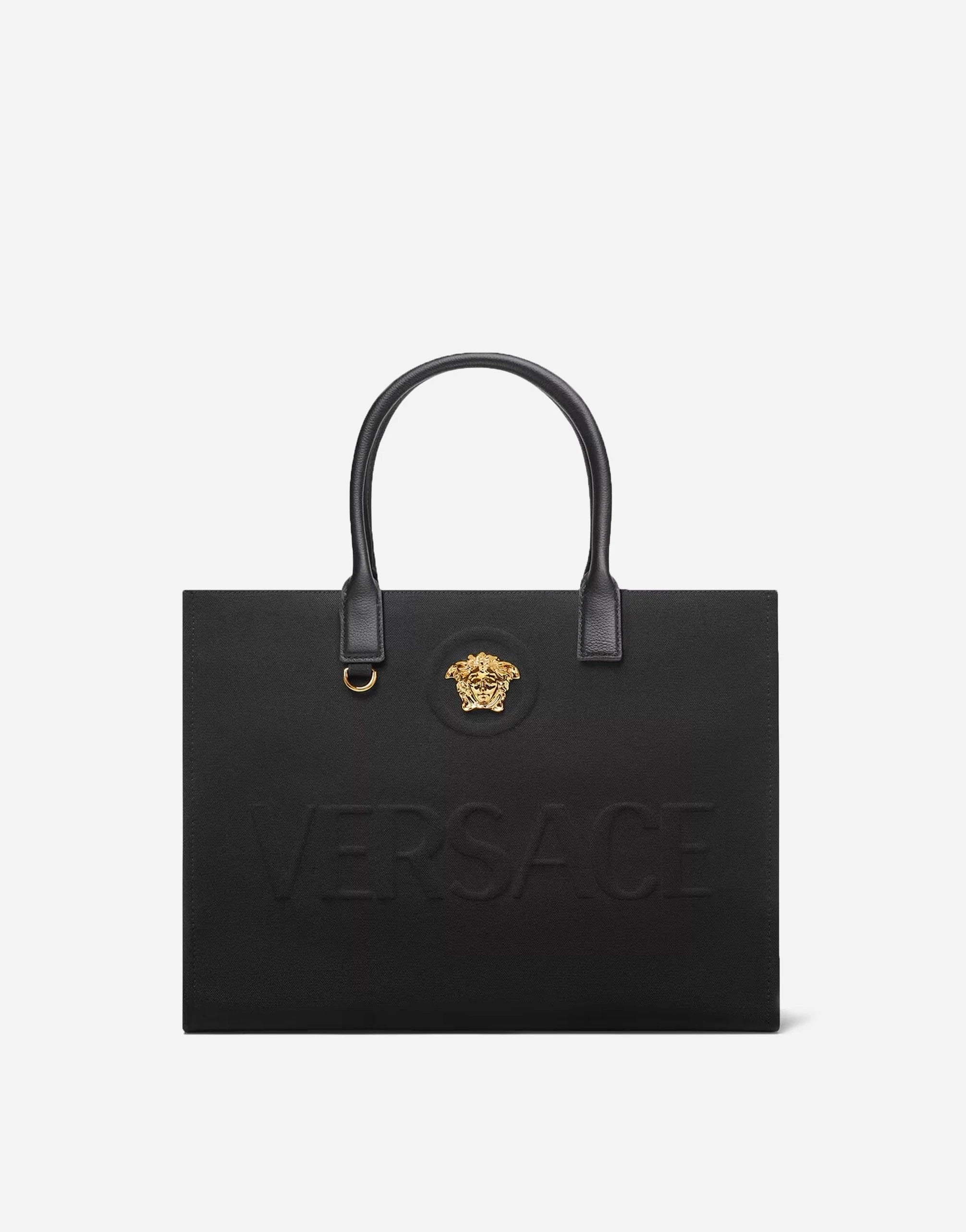 Versace La Medusa Canvas Large Tote Bag
